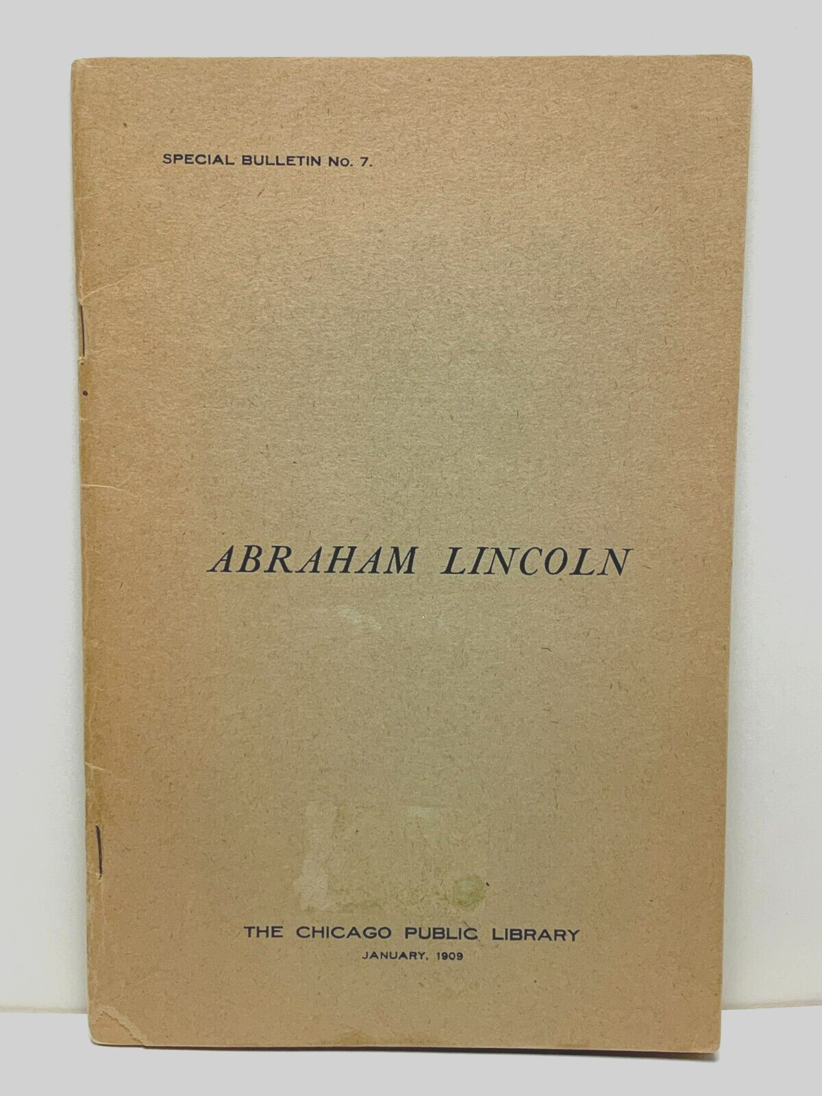 Rare! 1909 CHICAGO PUBLIC LIBRARY Bulletin of ABRAHAM LINCOLN Books & Magazines
