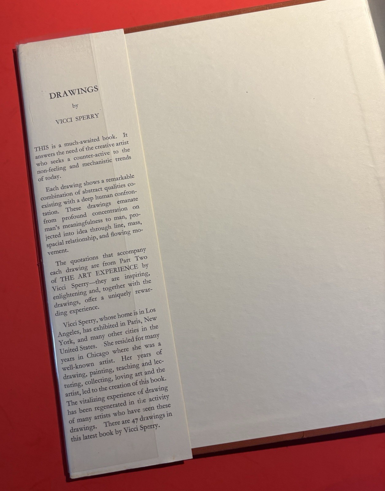 Drawings SIGNED by Vicci Sperry, 1969 HC DJ & Mylar Abstract André Sauret 1st Ed