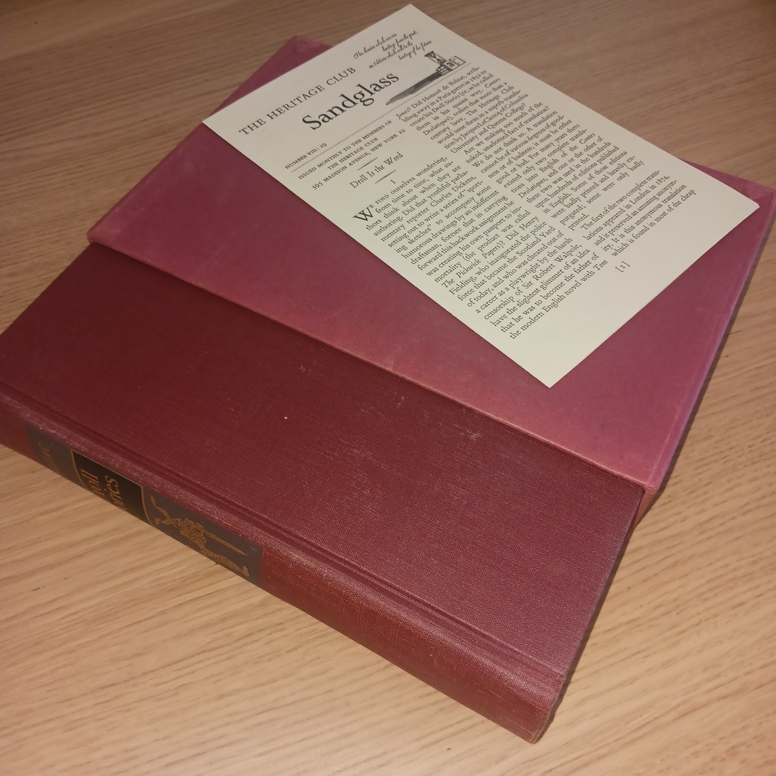 Droll Stories Balzac Heritage Press 1939 HC Slipcase And Sandglass Illustrated