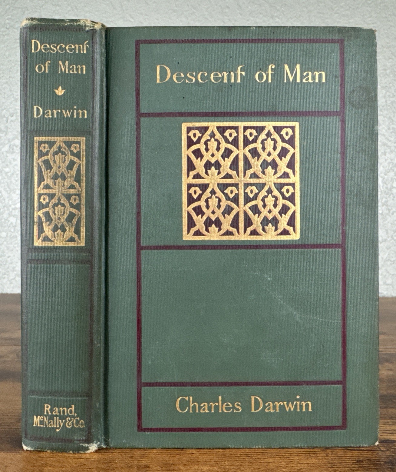 The Descent of Man by Charles Darwin Illustrated Revised Ed. Rand McNally C.1900