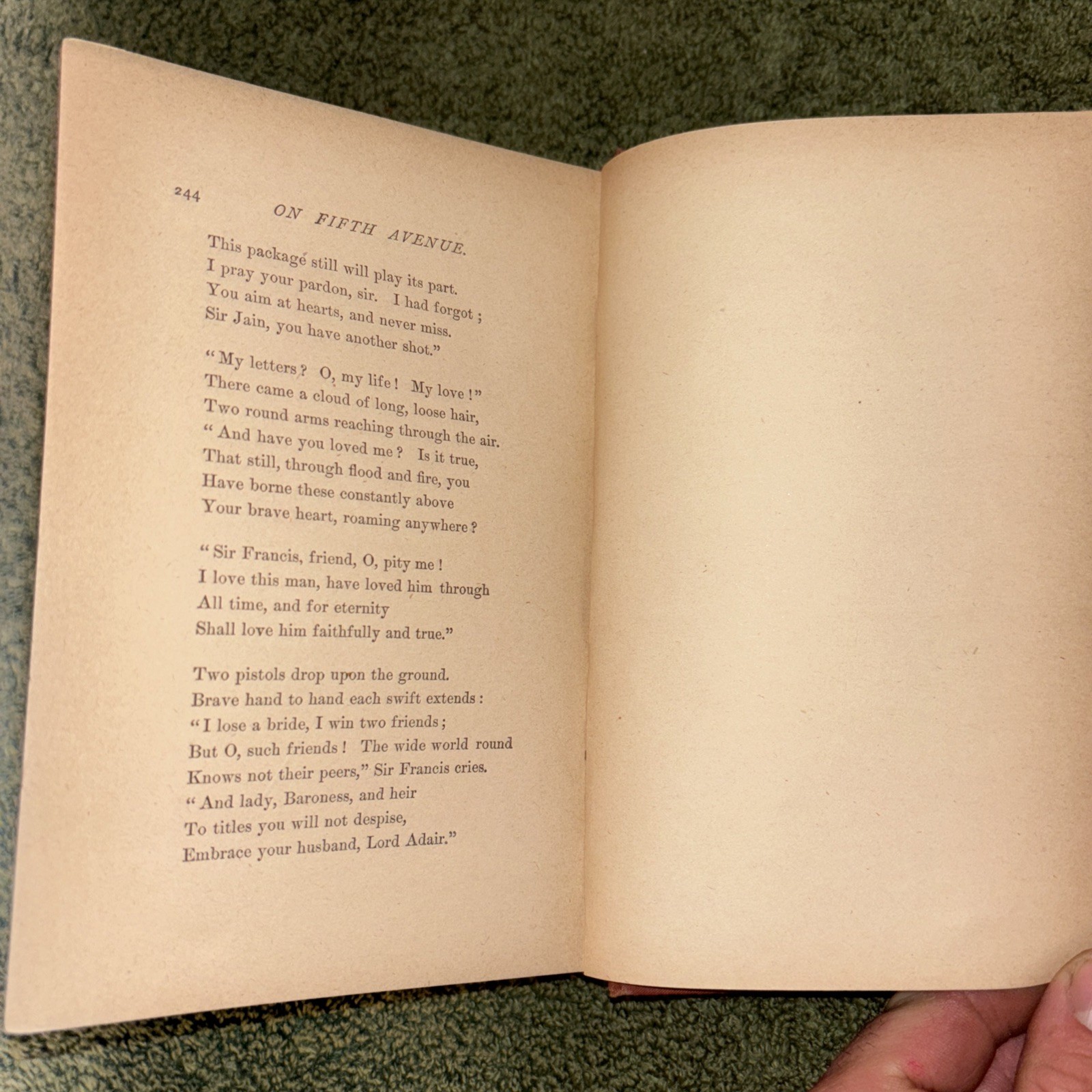 Antique 1877 Book: The Baroness of New York by Joaquin Miller