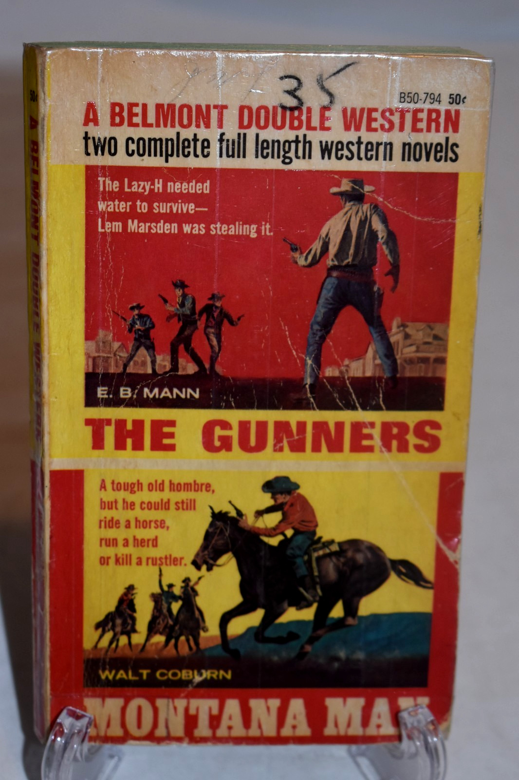 The Gunners / Montana Man Belmont Double Western Book Walt Coburn E B Mann