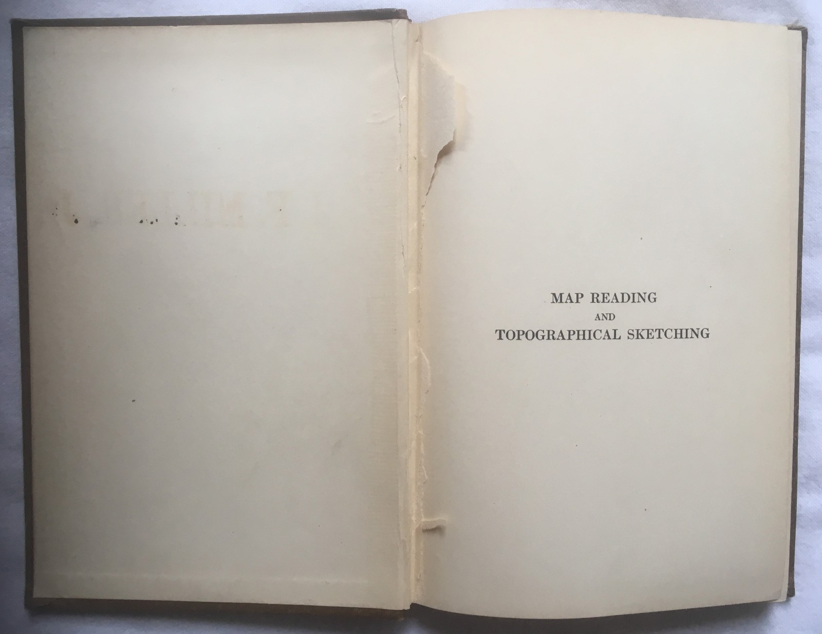 Map Reading and Topographical Sketching 1918 First Edition Edwin R. Stuart Rare
