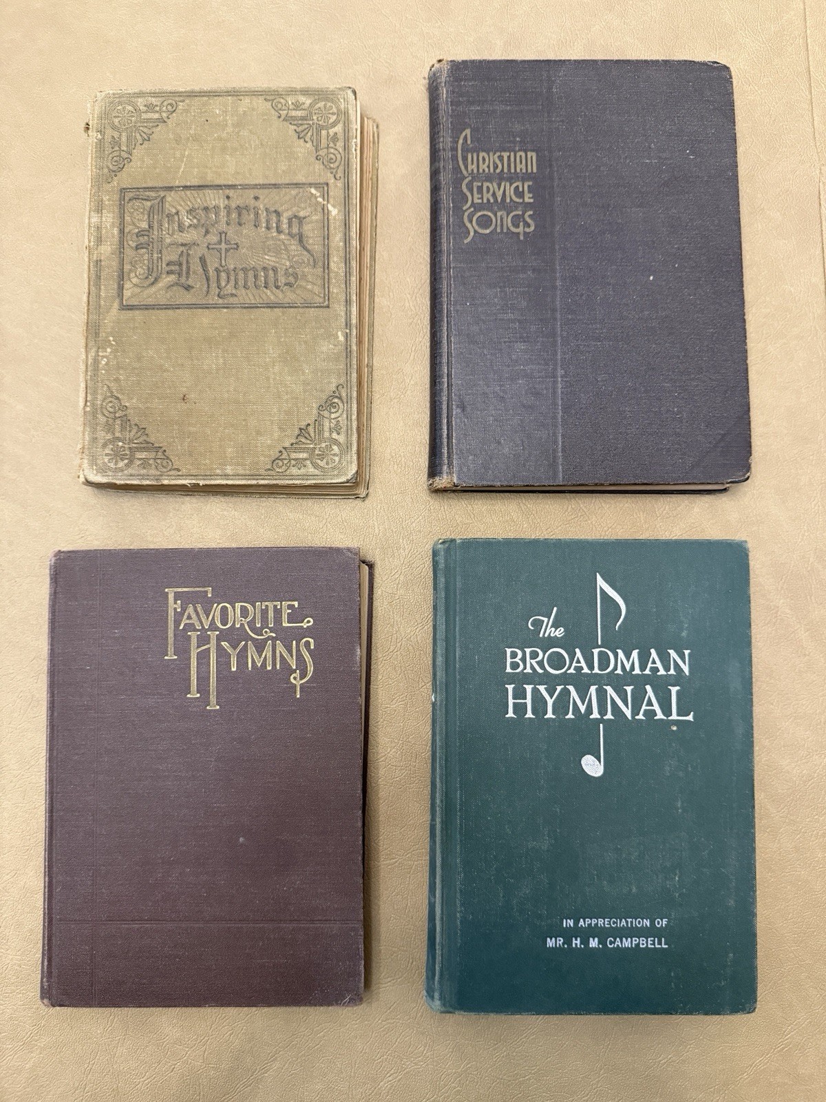 VTG/Antique Hymnals Inspiring Hymns/Christian Srvc Songs/Broadman/Favorite Hymns
