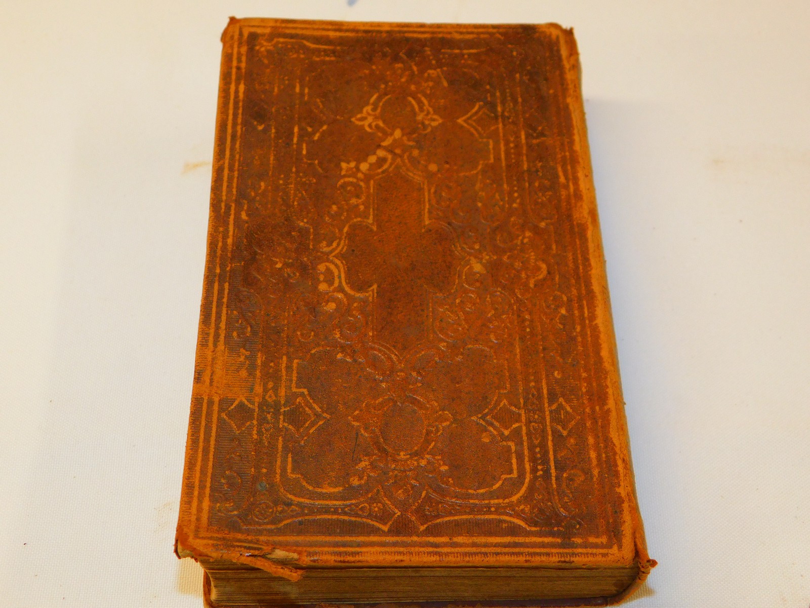 Antique 1866 Leather HOLY BIBLE Genealogy MATILDA FEESER STEWARD Family York PA