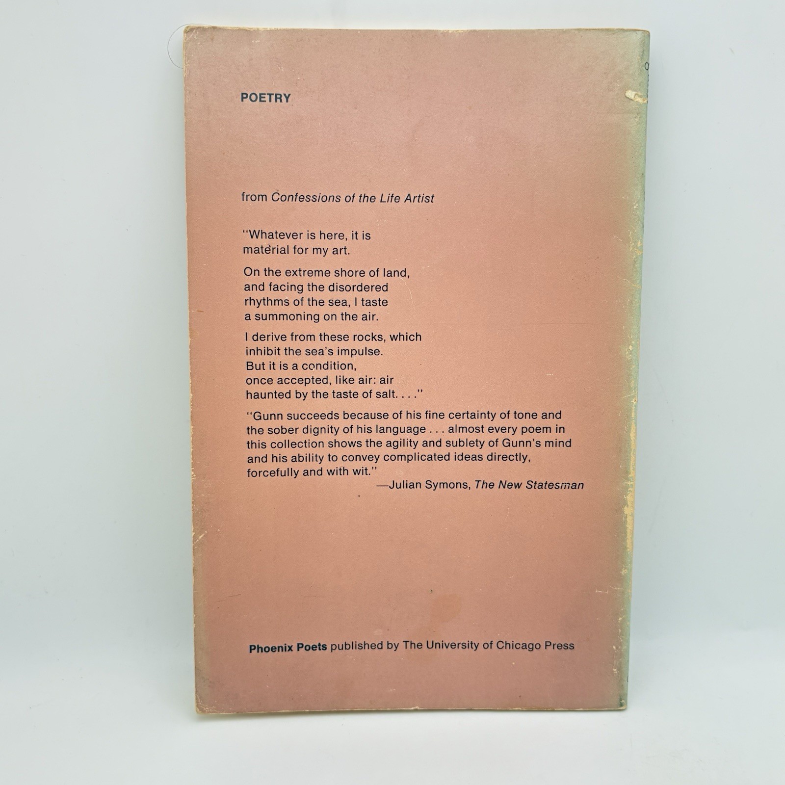 Touch Thom Gunn 1968 Univ Chicago Press PB Rare Hands Cover Poetry