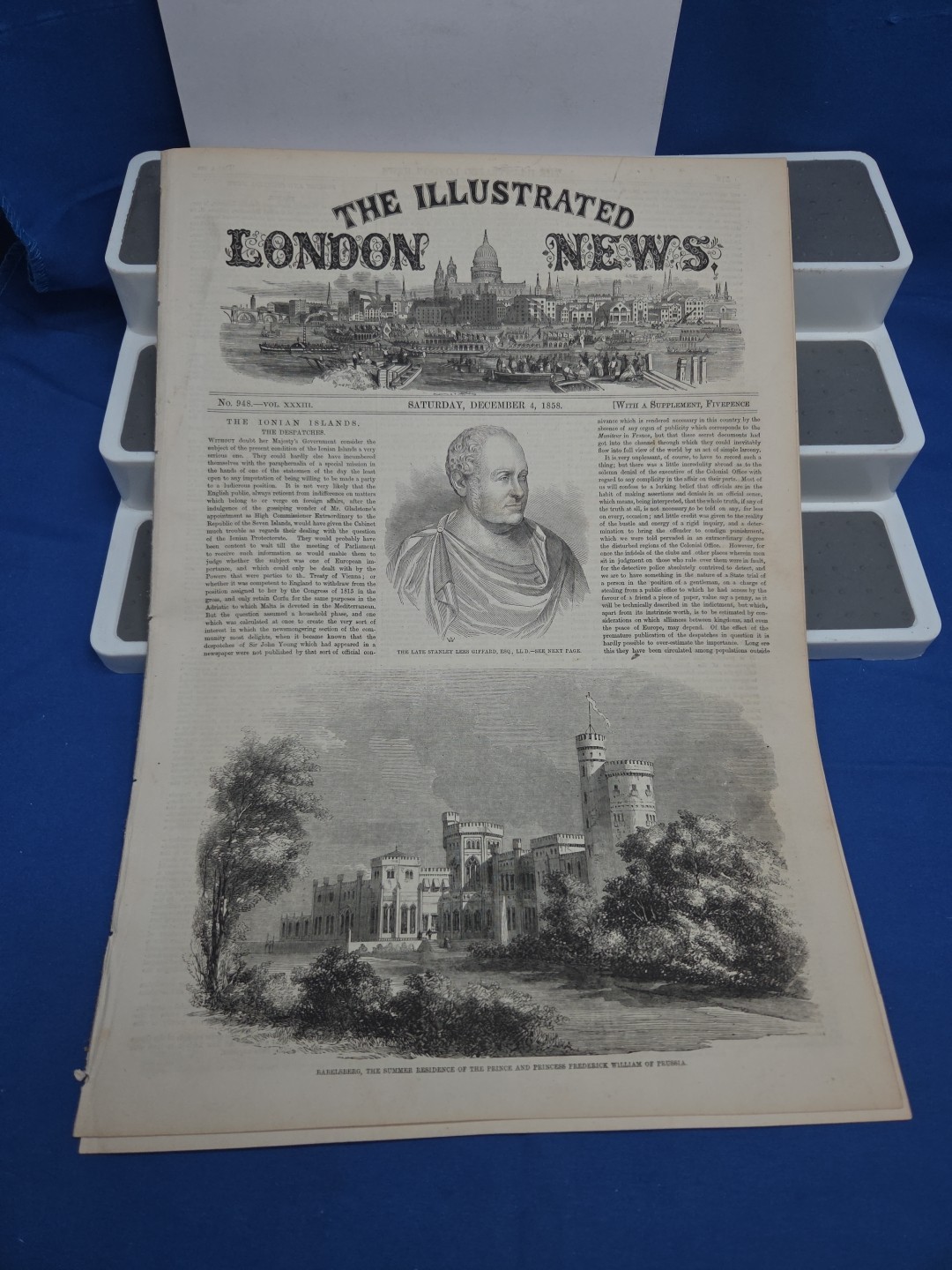 The Illustrated London News Dec. 1858 Captain Huish Macbeth Crystal Palace