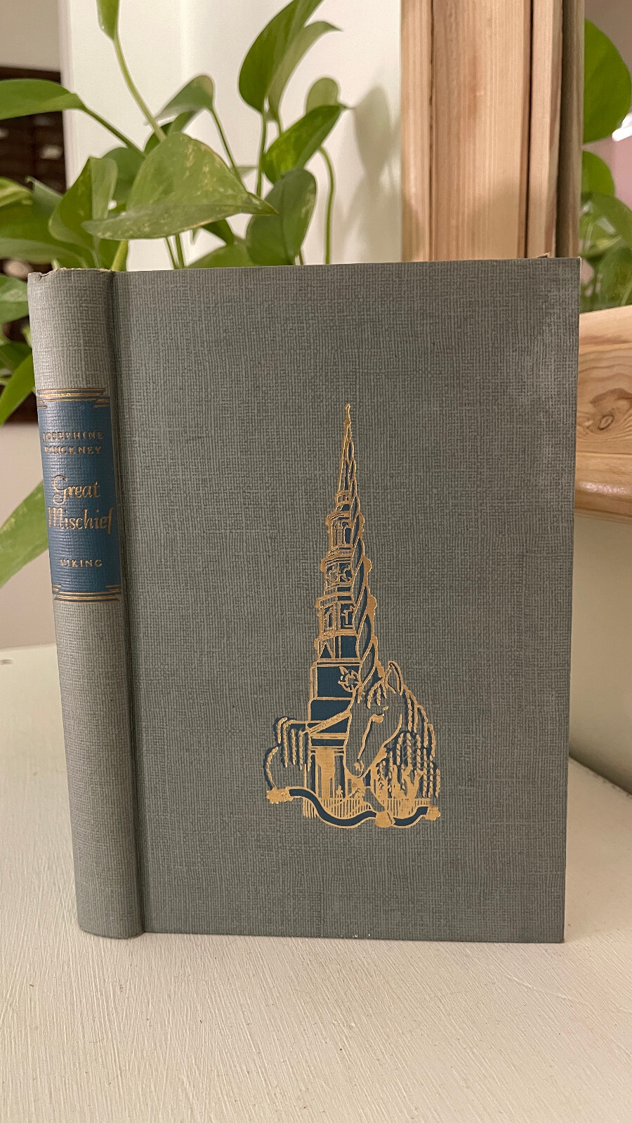 1948 Vintage Book Unicorn Cover Great Mischief – Josephine Pinckney