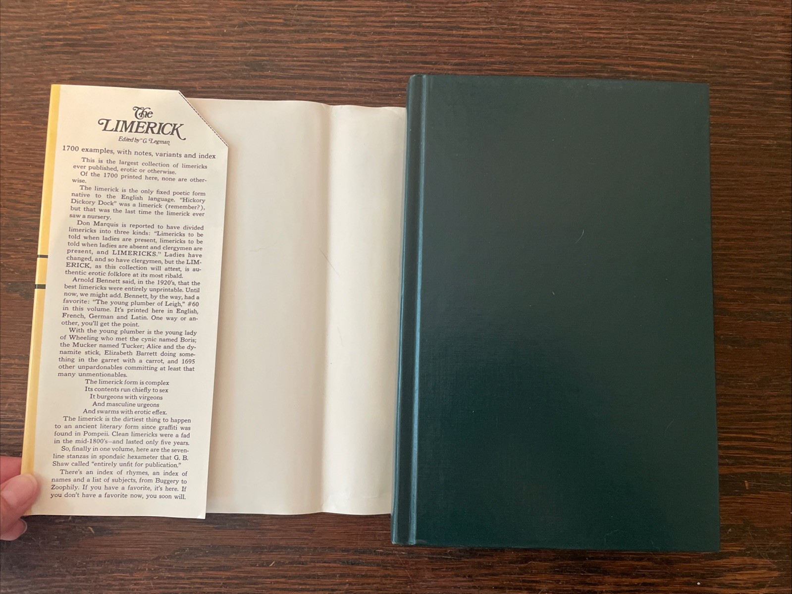 The Limerick: 1700 Examples with Variants and Index by G. Legman 1969 HC/DJ