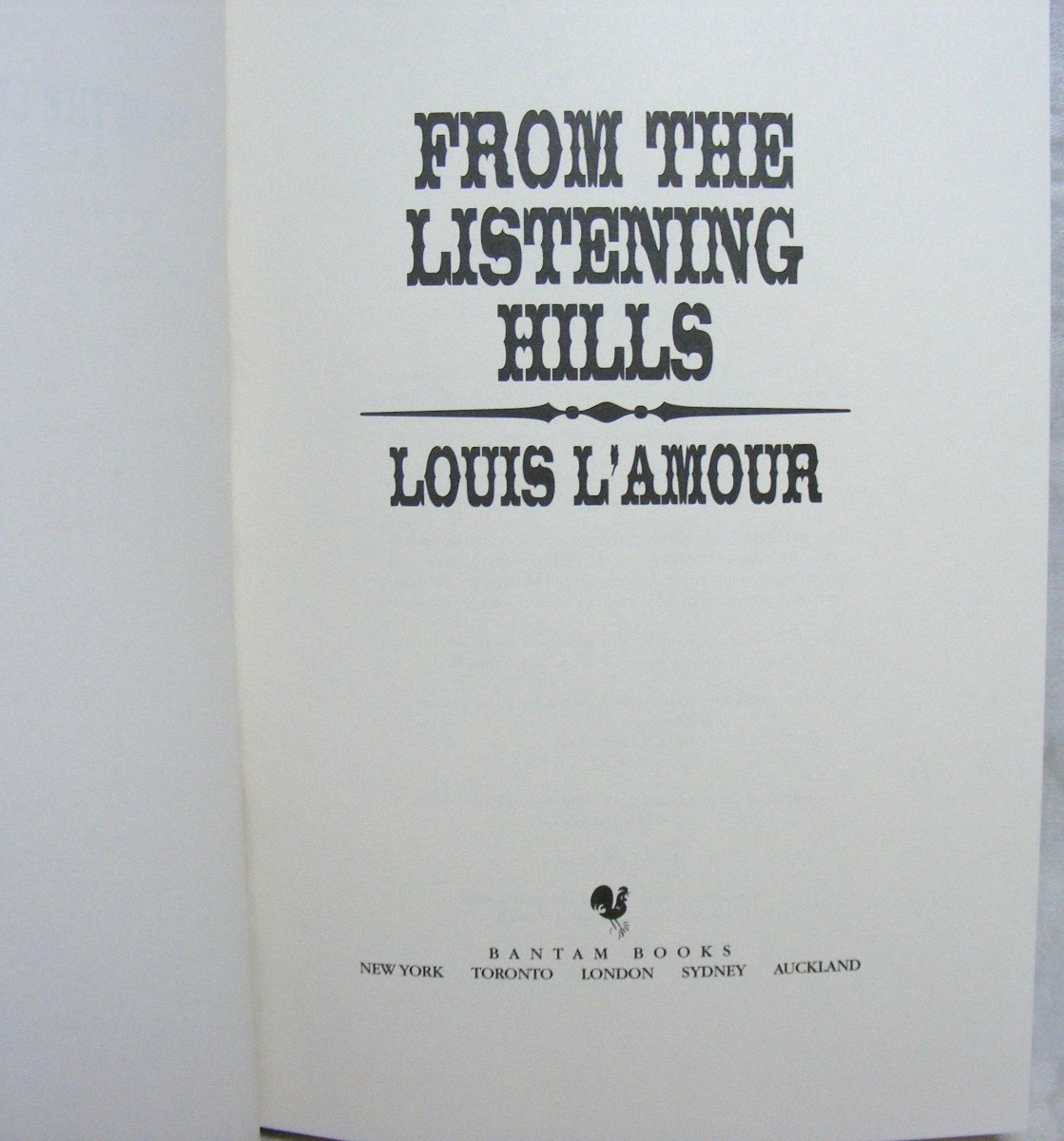 Vintage Louis L’Amour Leatherbound Book From The Listening Hills Copyright 2003