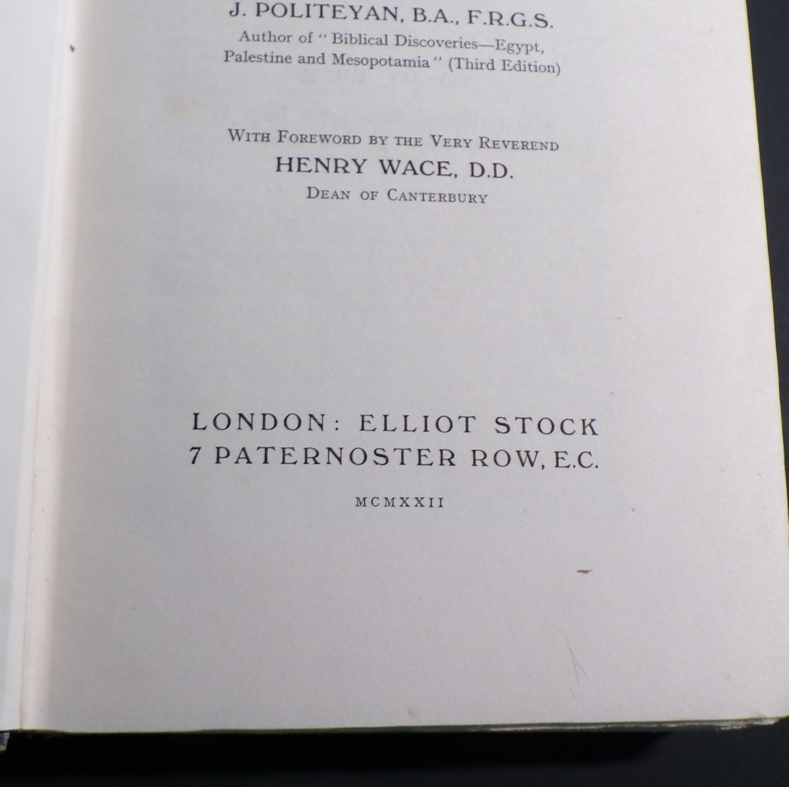 Rare 1922 1st ed New Testament Archeology Discoveries From the Nile to the Tiber