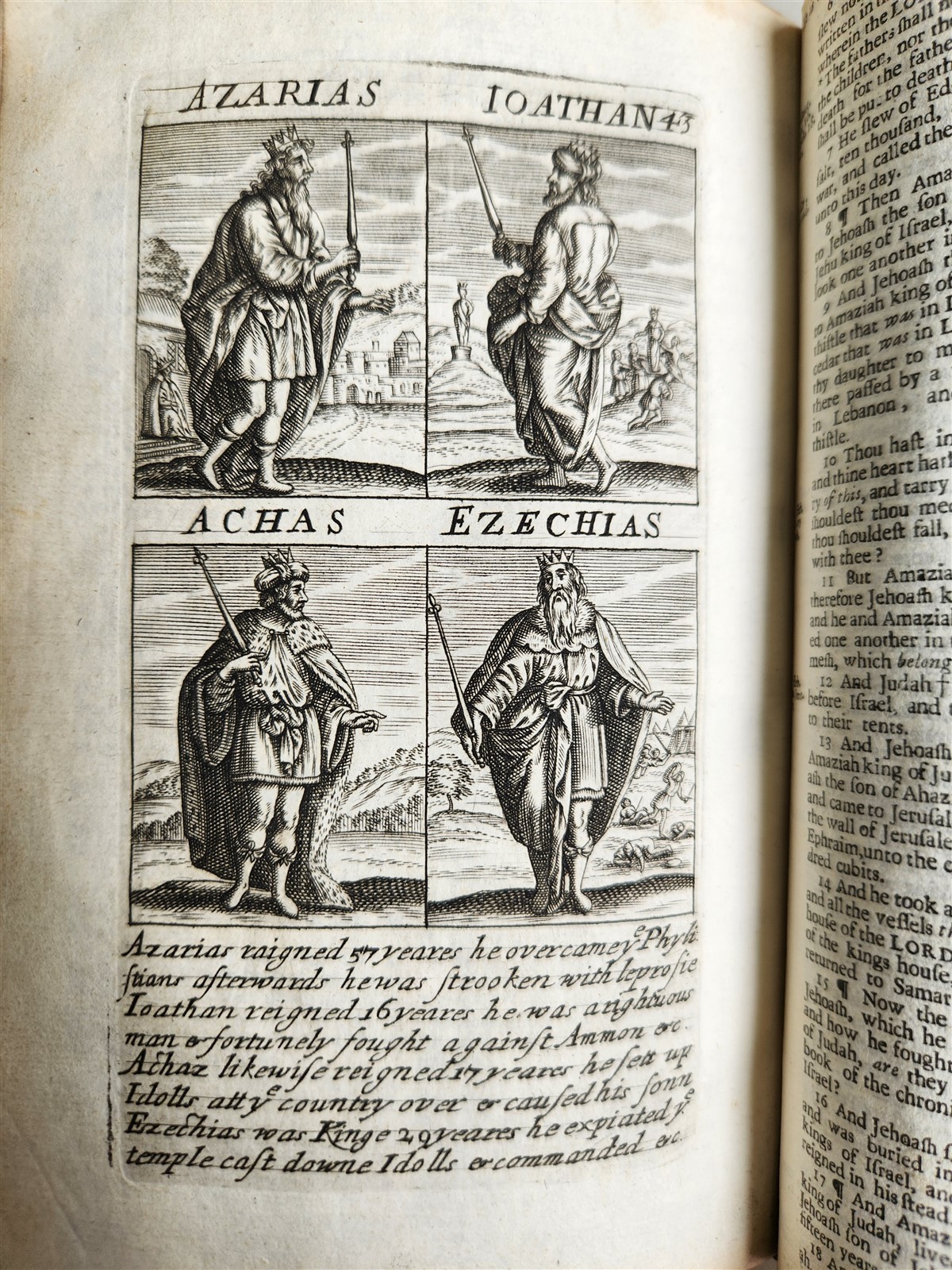 1695 BIBLE in ENGLISH OLD TESTAMENT antique ILLUSTRATED w/ NUMEROUS PLATES