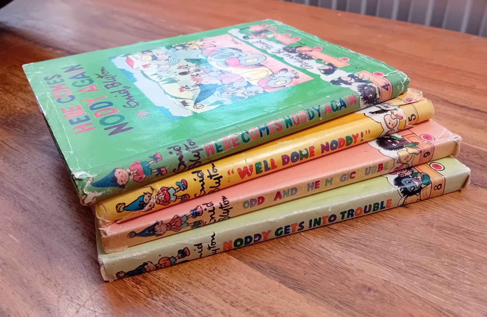Noddy Hardback Books with Dustjackets x4. Vintage Sampson & Low First Editions.