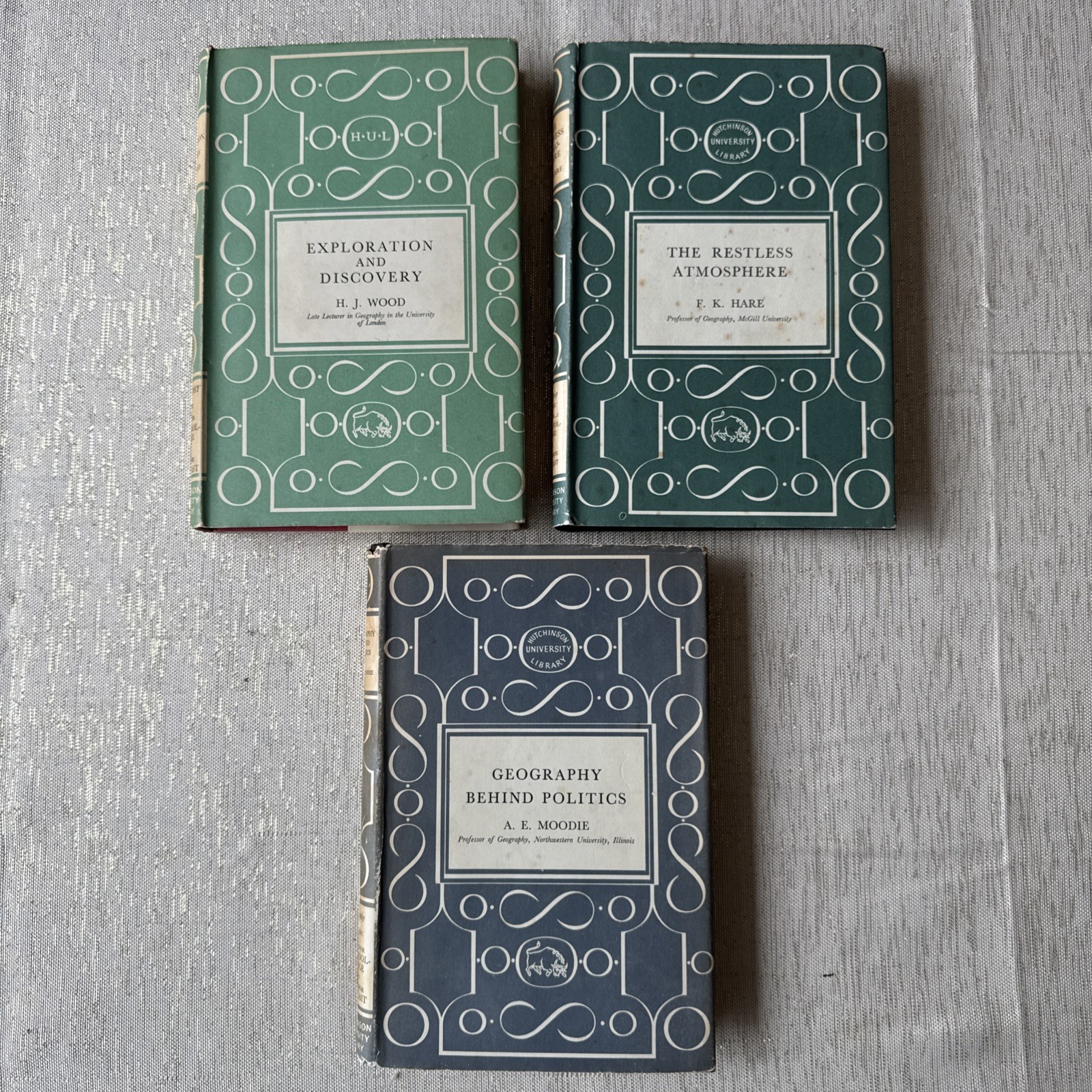 3 x Hutchinson University Library Books – Vintage 1950s – Geography Related