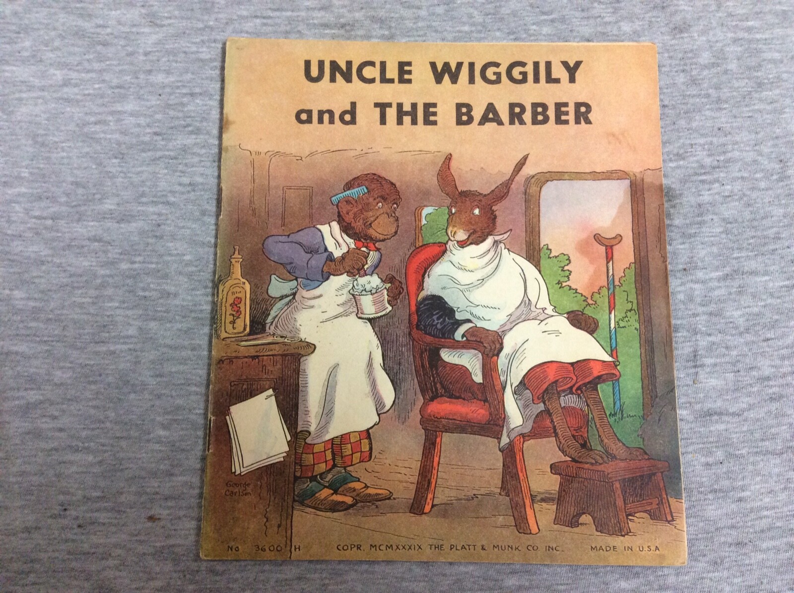 Vintage 1939 Uncle Wiggily and The Barber Book Platt & Munk