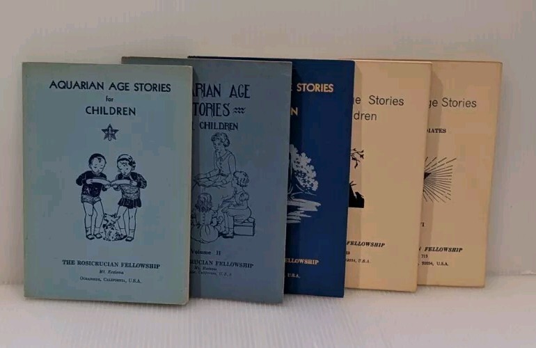 RARE Lot of 5 Vtg AQUARIAN AGE STORIES FOR CHILDREN The Rosicrucian Fellowship