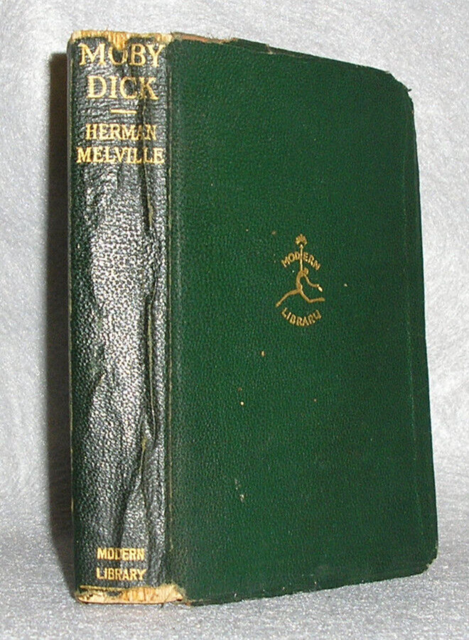 Antique Moby Dick Book Herman Melville Novel Early Modern Library Edition 1926
