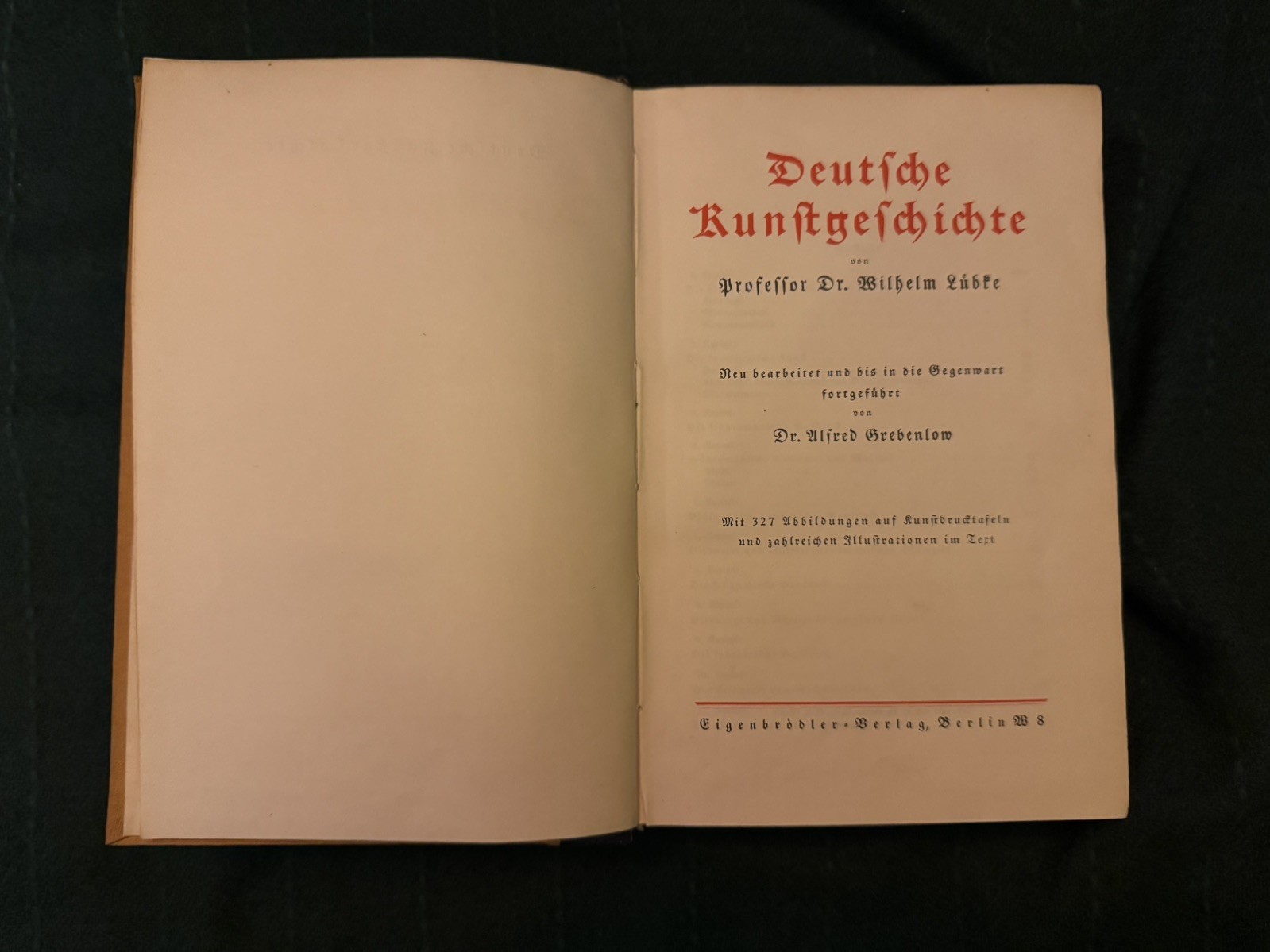 DEUTSCHE KUNSTGESCHICHTE (Couverture rigide) Dr. Wilhelm