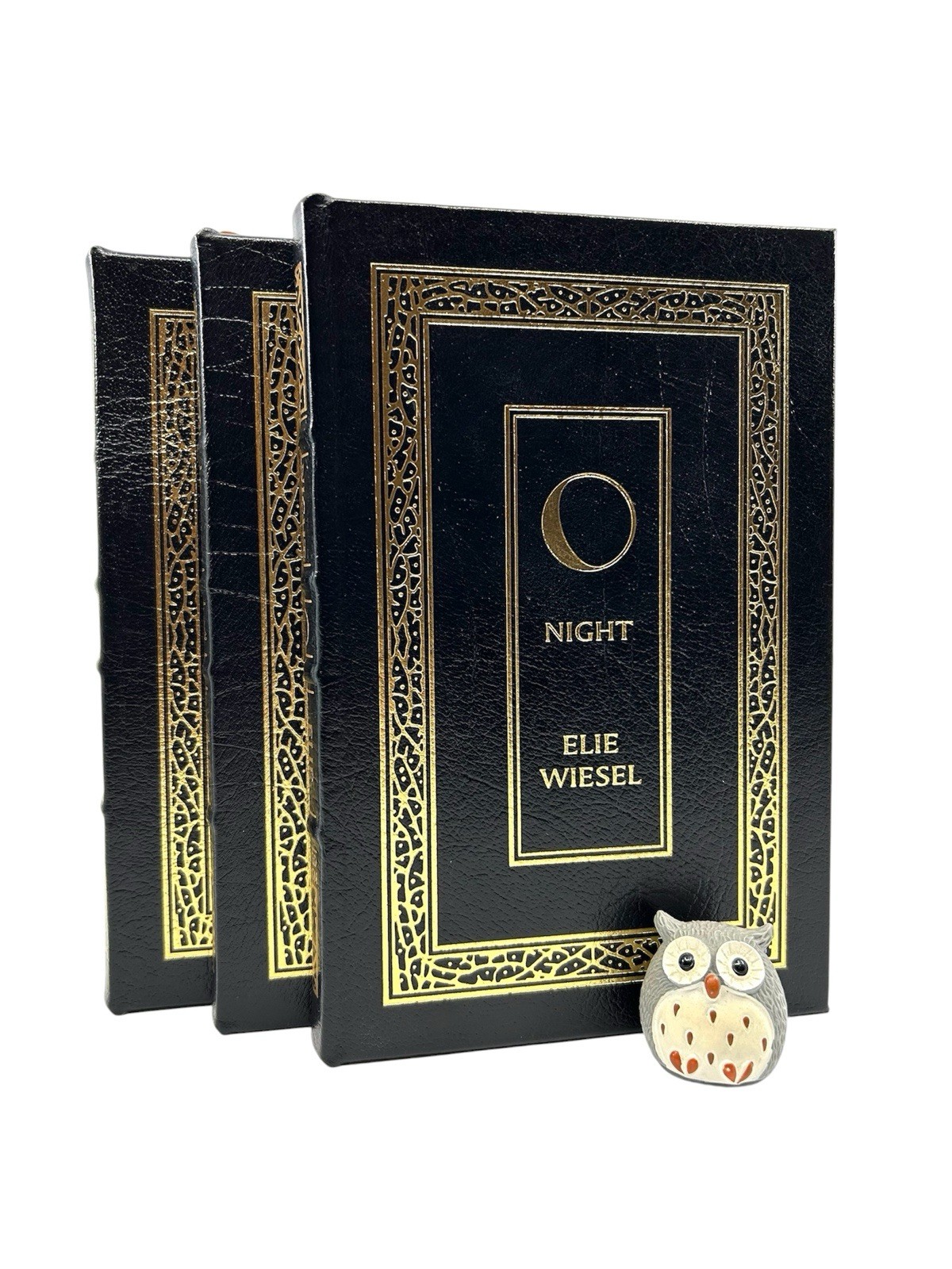 EASTON PRESS The Night Trilogy Elie Wiesel SIGNED Dawn Day Leather War Holocaust