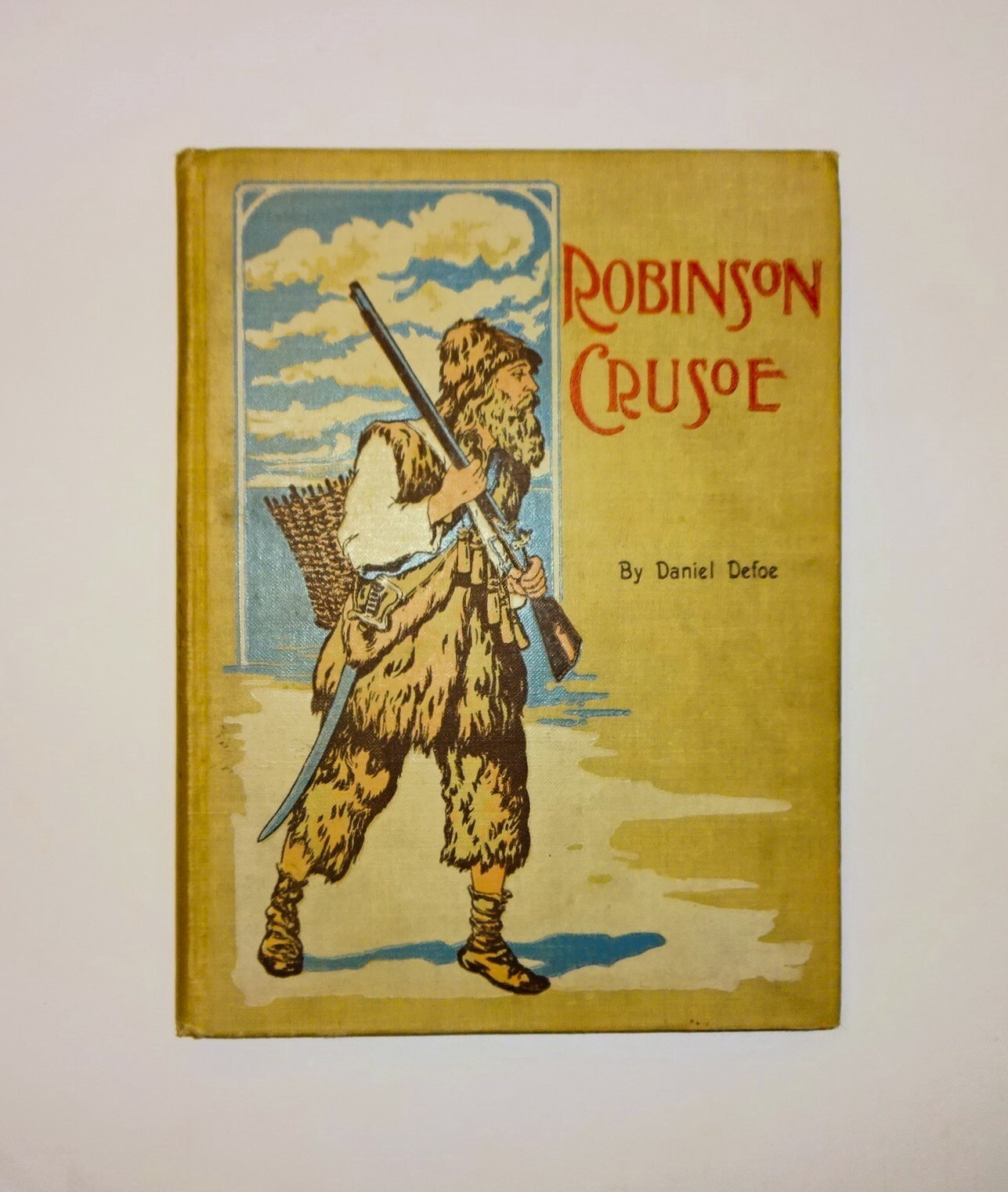 1890’s ROBINSON CRUSOE by Daniel Defoe, 79 Paget Illustrations, Color Frontis