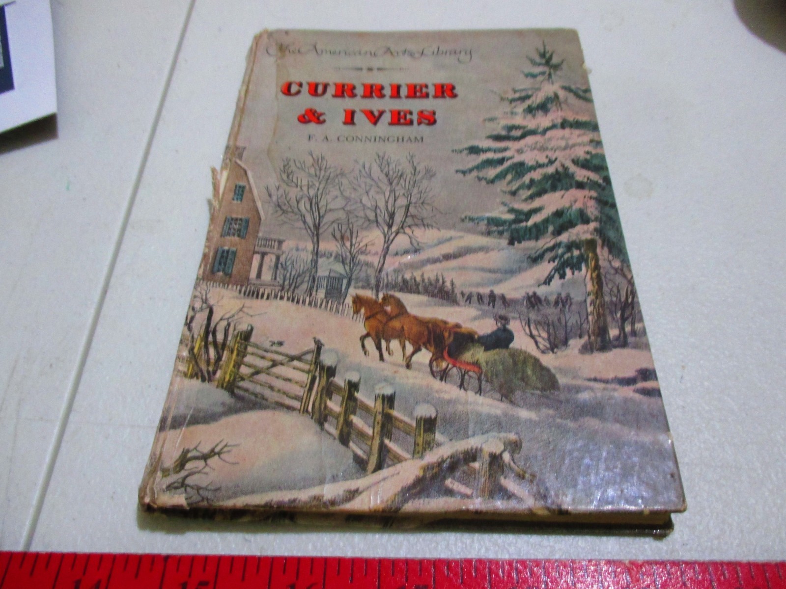 Vintage „Currier & Ives“ Book by F.A. Cunningham 1950 (Original color prints)