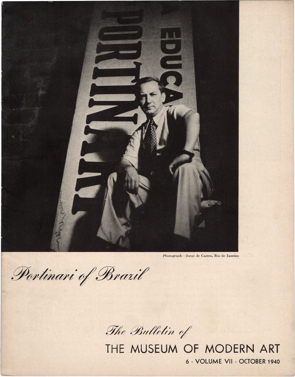 CANDIDO PORTINARI OF BRAZIL THE BULLETIN OF THE MUSEUM OF MODERN ART 1st #170213