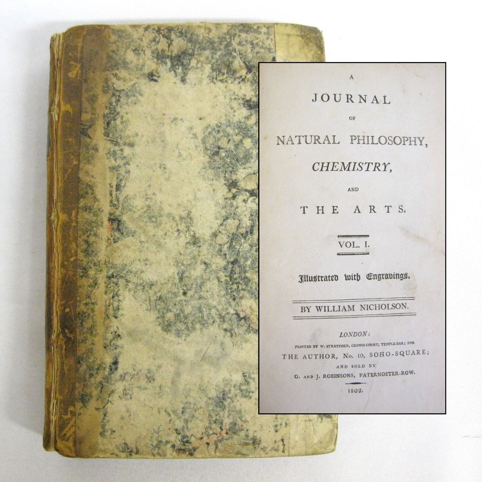 Journal of Natural Philosophy & The Arts Vol 1 by William Nicholson Jan-Apr 1802
