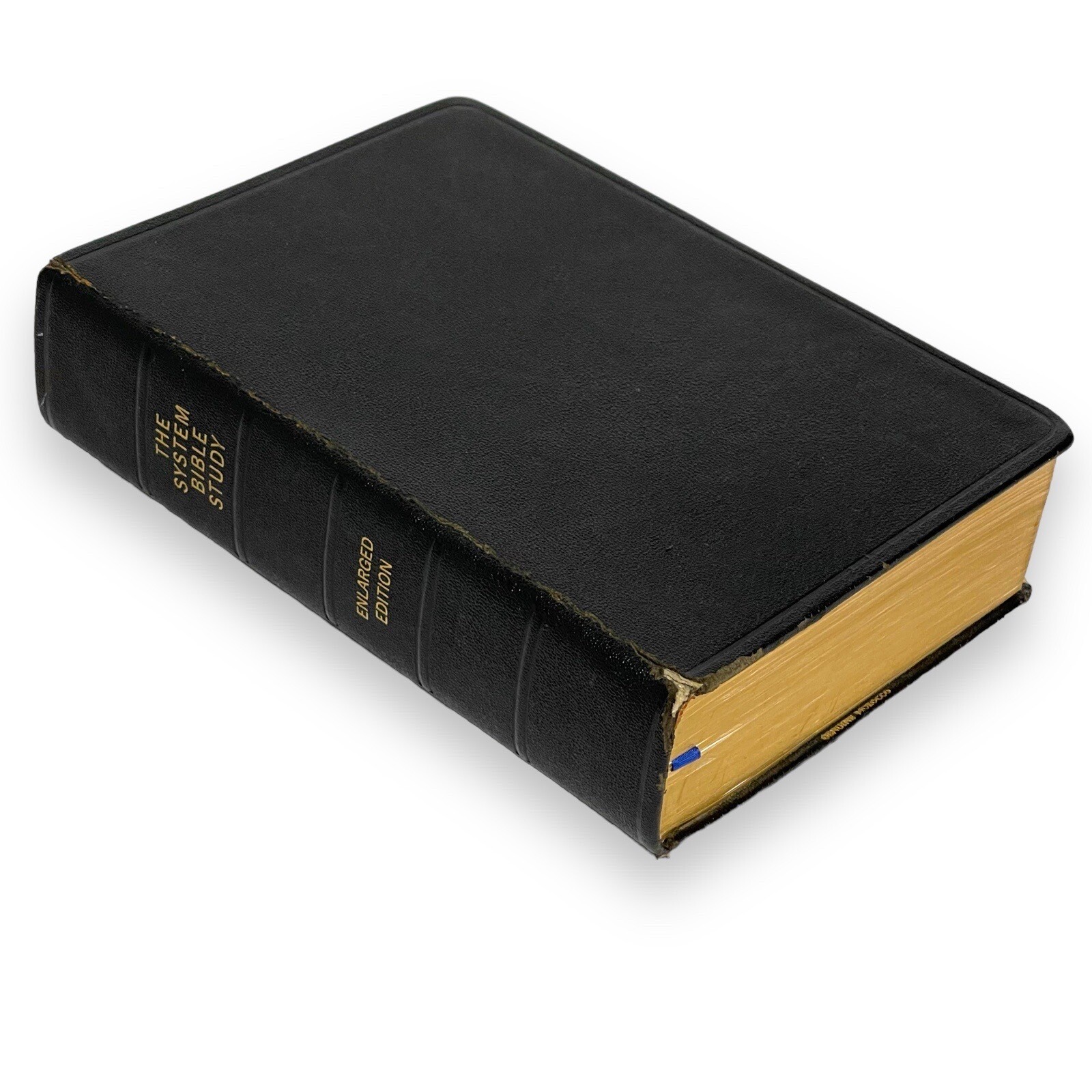 The System Bible Study Enlarged Edition KJV 1968 Morocco Leather w/RARE Insert