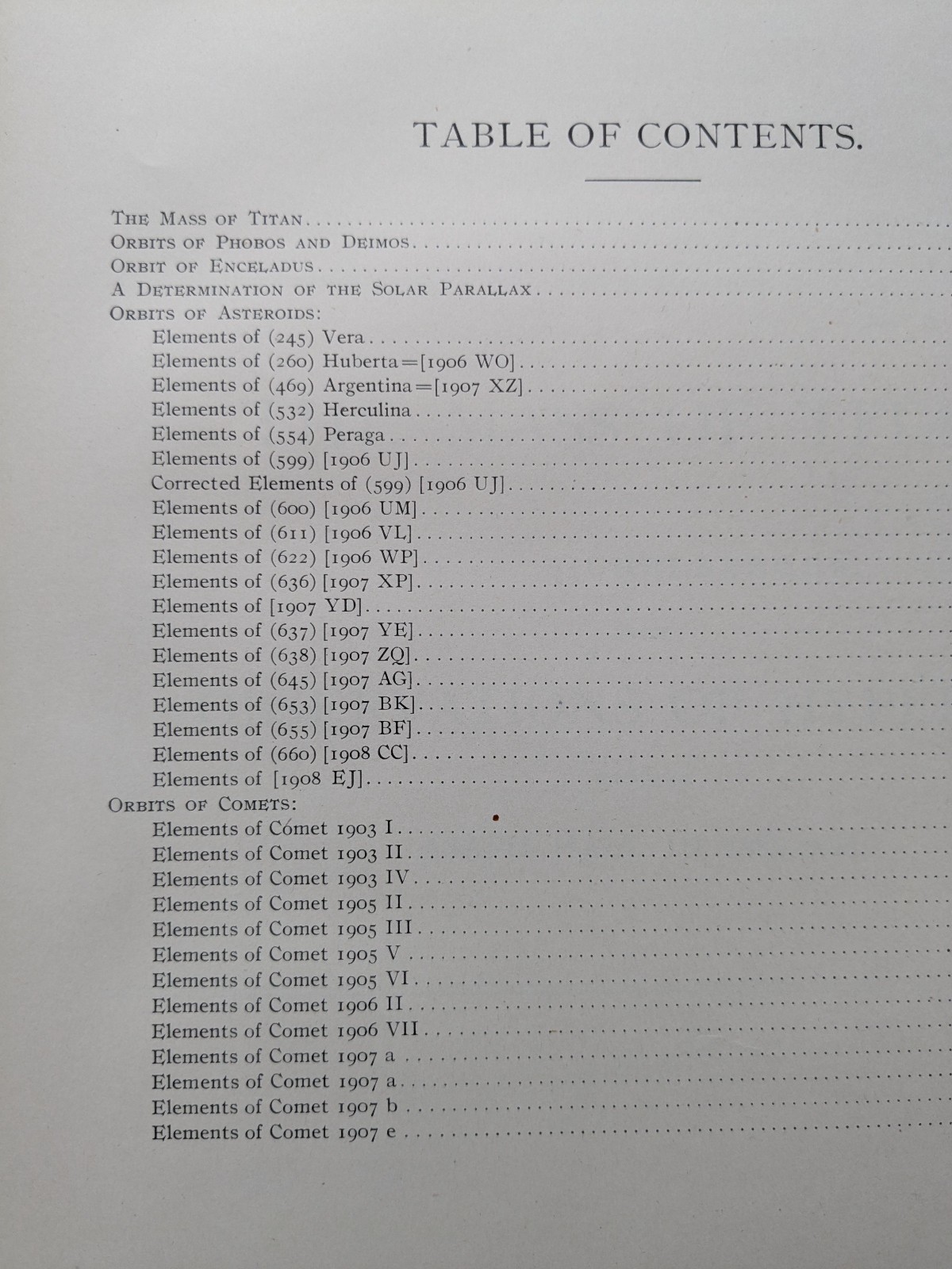 Misc Astronomical Papers U.S. Naval Observatory 1911 Vol. VI Appendix I Original