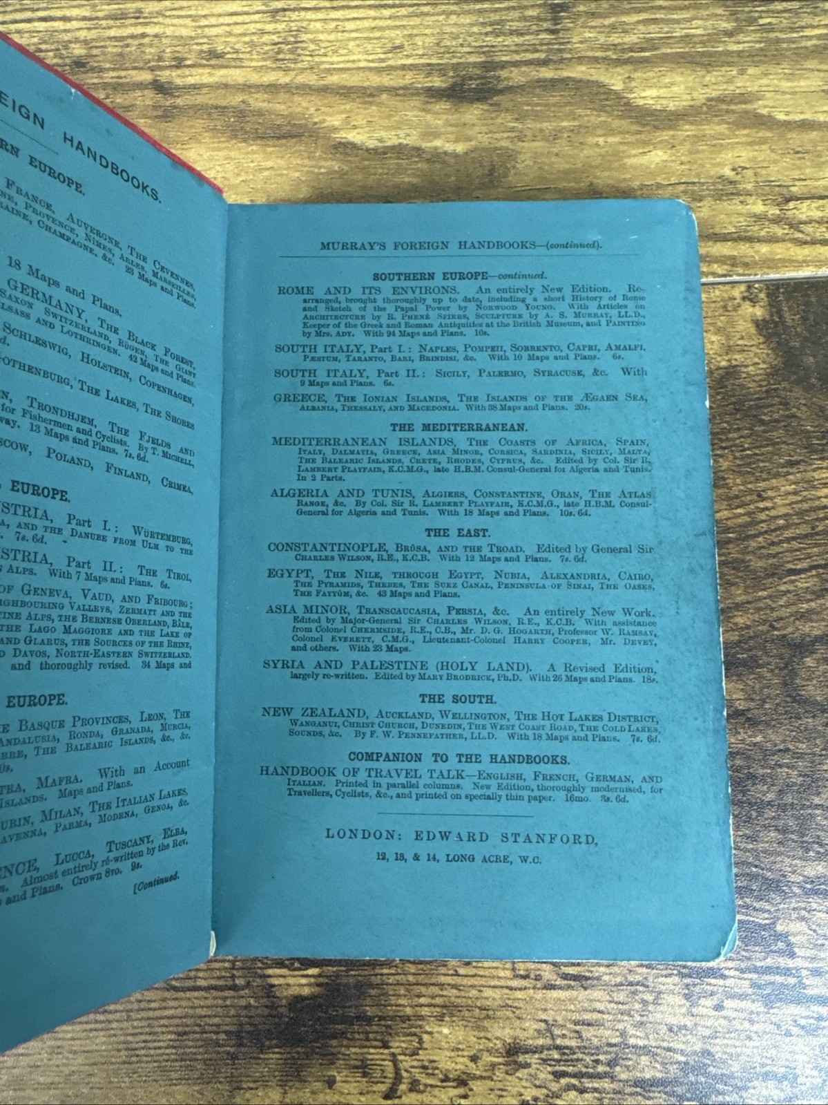 MURRAYS HAND-BOOK FOR CONSTANTINOPLE, BRUSA & THE TROAD 1905~W TRAVEL MANUSCRIPT