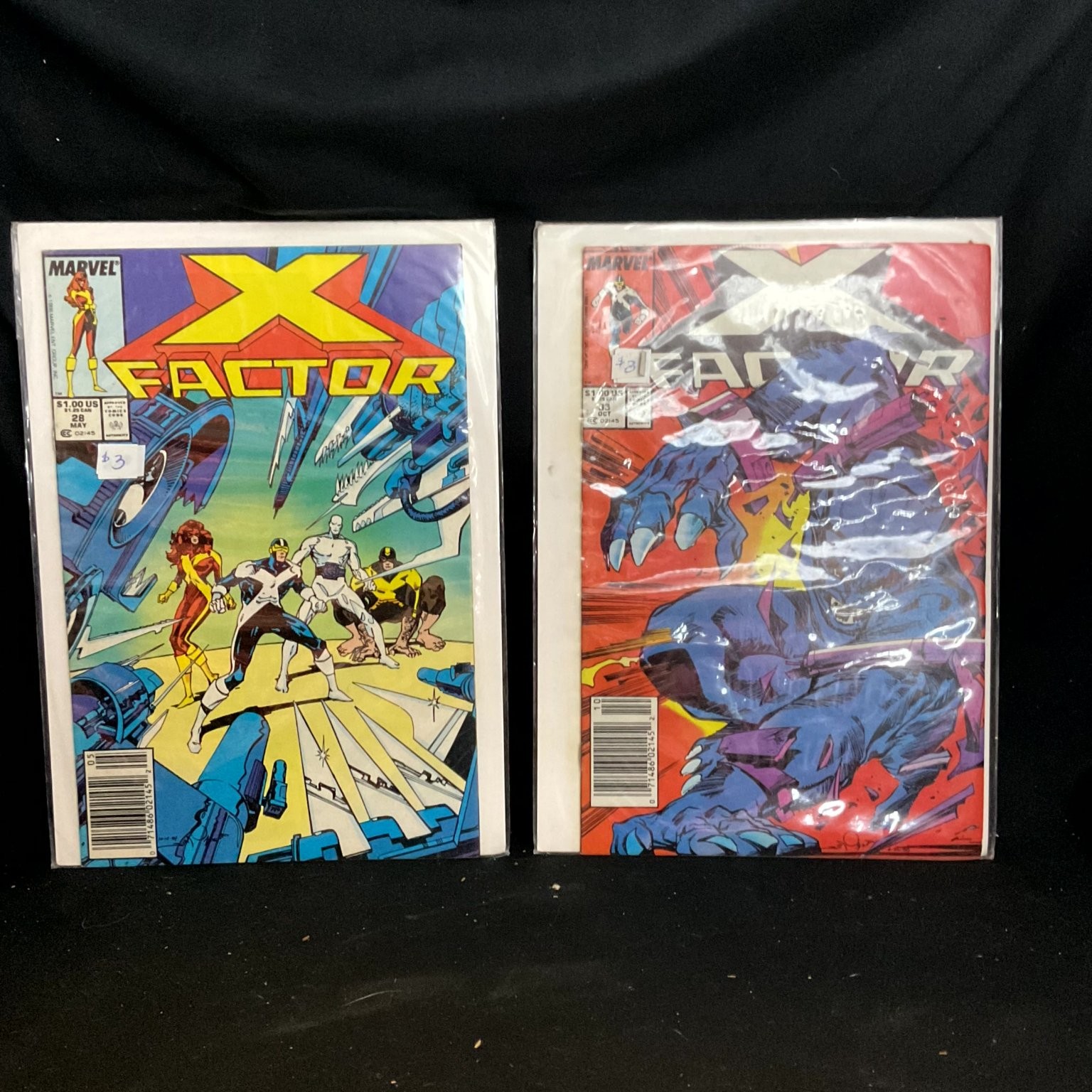 X-Factor #28 #33 Marvel Comics May Oct 1988 Beast Archangel Cyclops