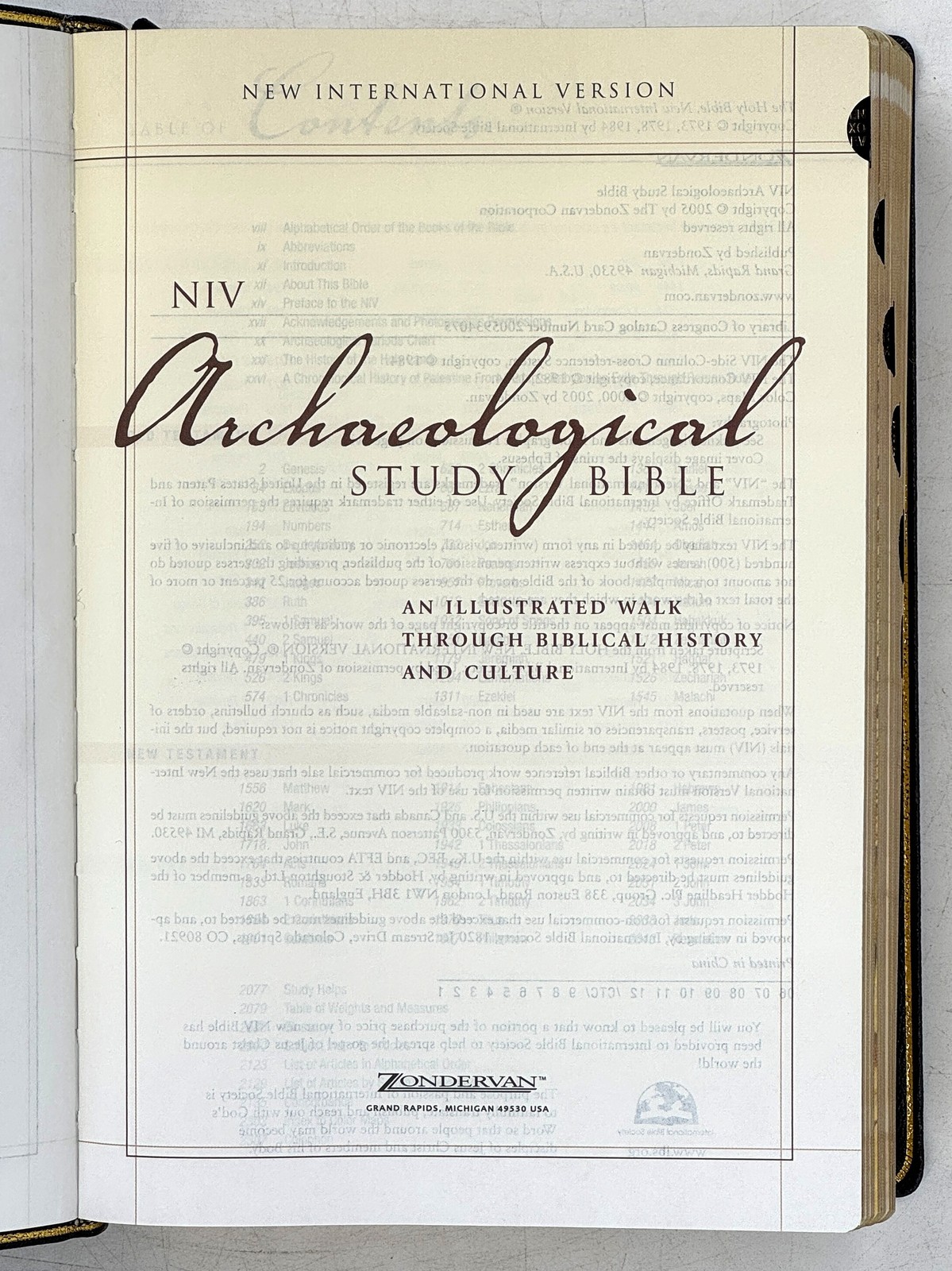 2005 Archaeological Study Bible (Gifted by editor) Top Grain Leather VG