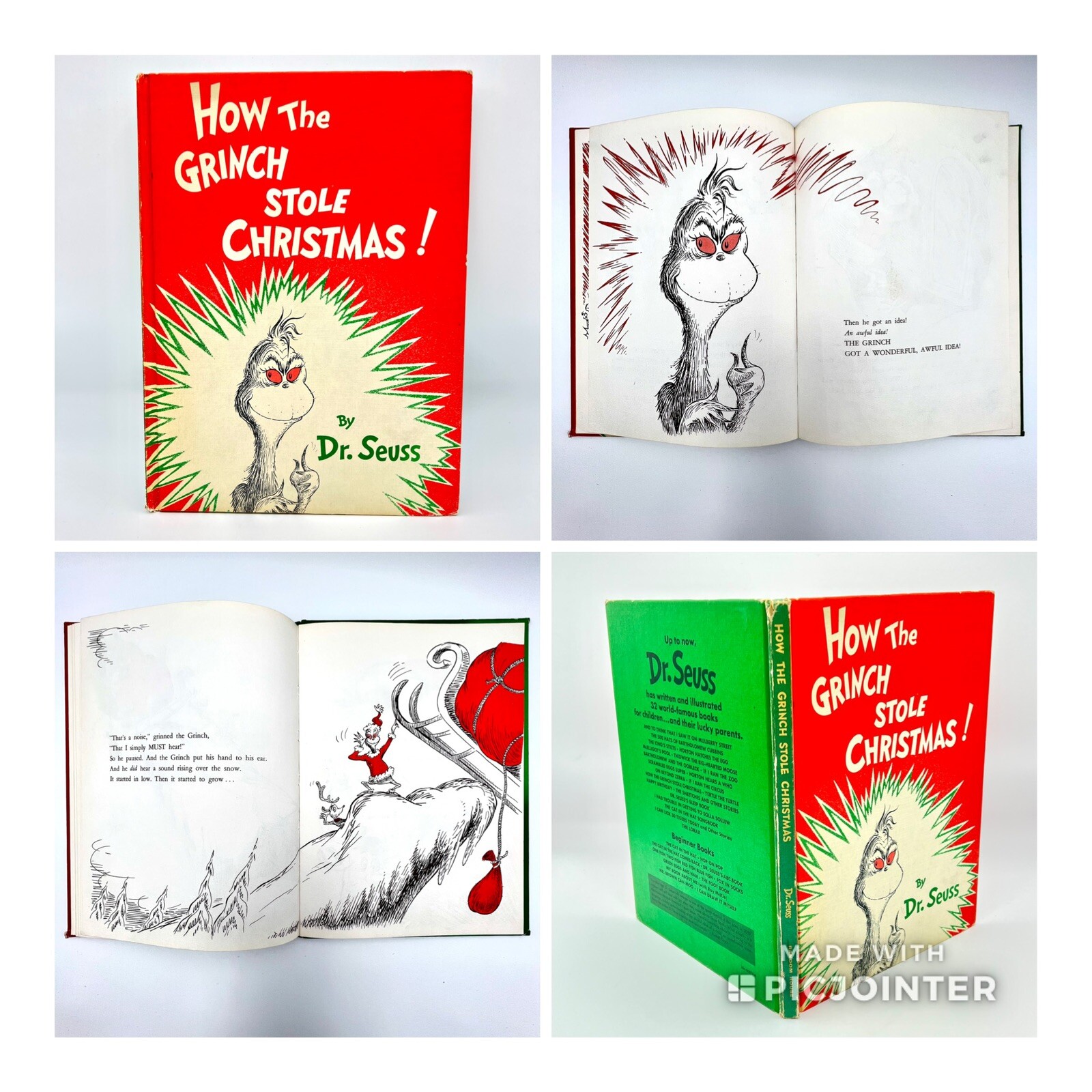 1957 DR SEUSS HOW THE GRINCH STOLE CHRISTMAS Illustrated FIRST EDITION – RARE!