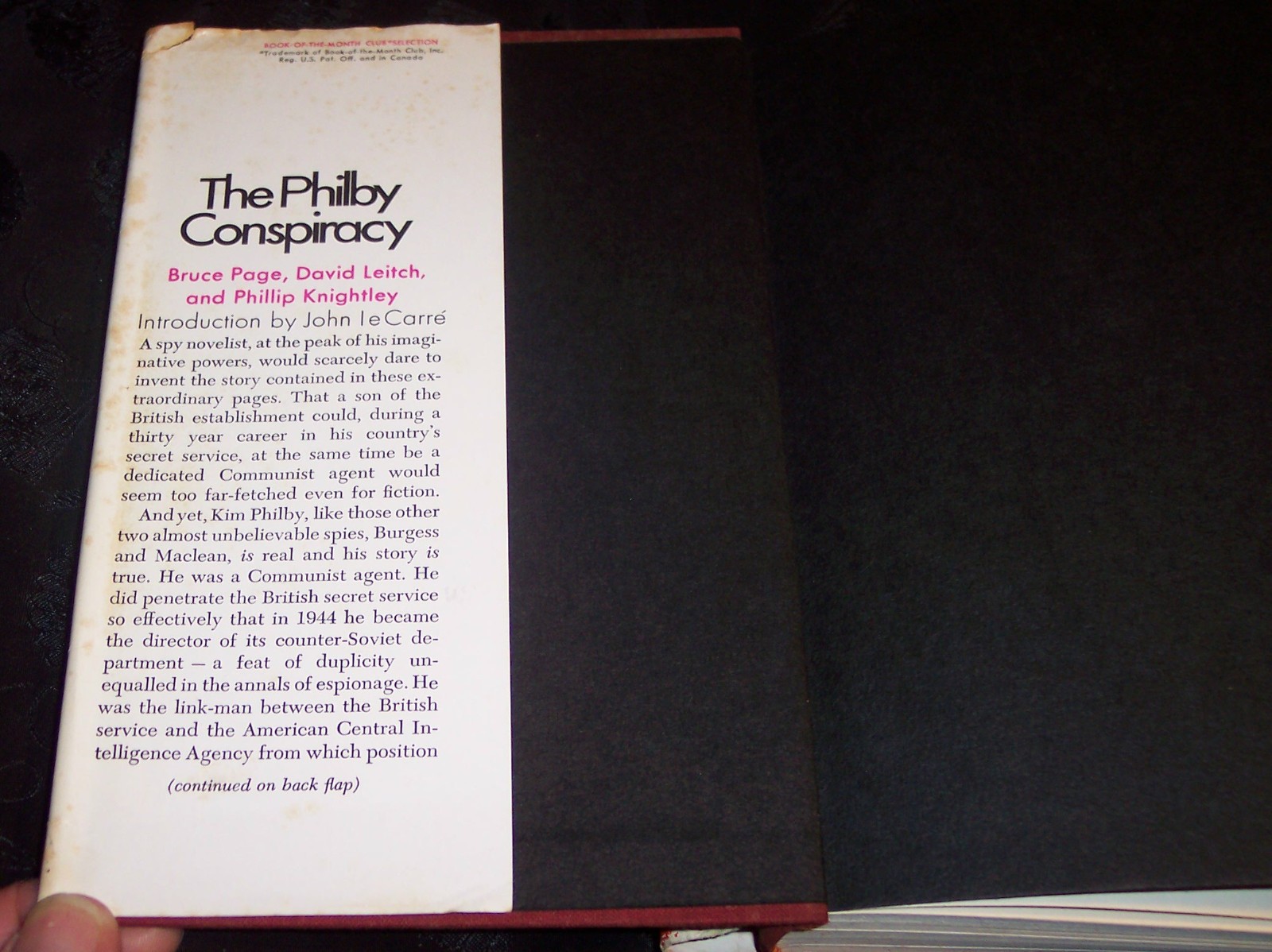 The Philby Conspiracy By John Le Carre HC DJ 1968 1st Edition