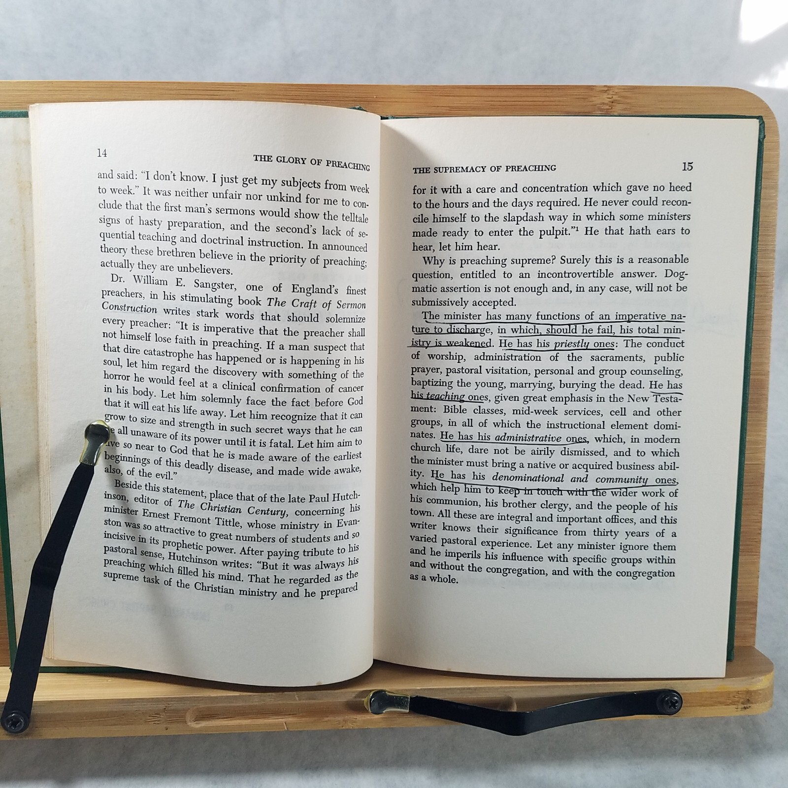 Dynamic Preaching – 1955 Hardcover by James W. Clarke
