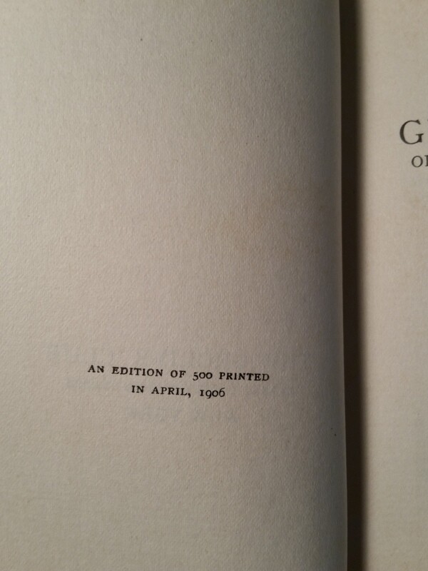 1906 The Grolier Club of the City of New York Ltd Ed of 500 Officer Member List