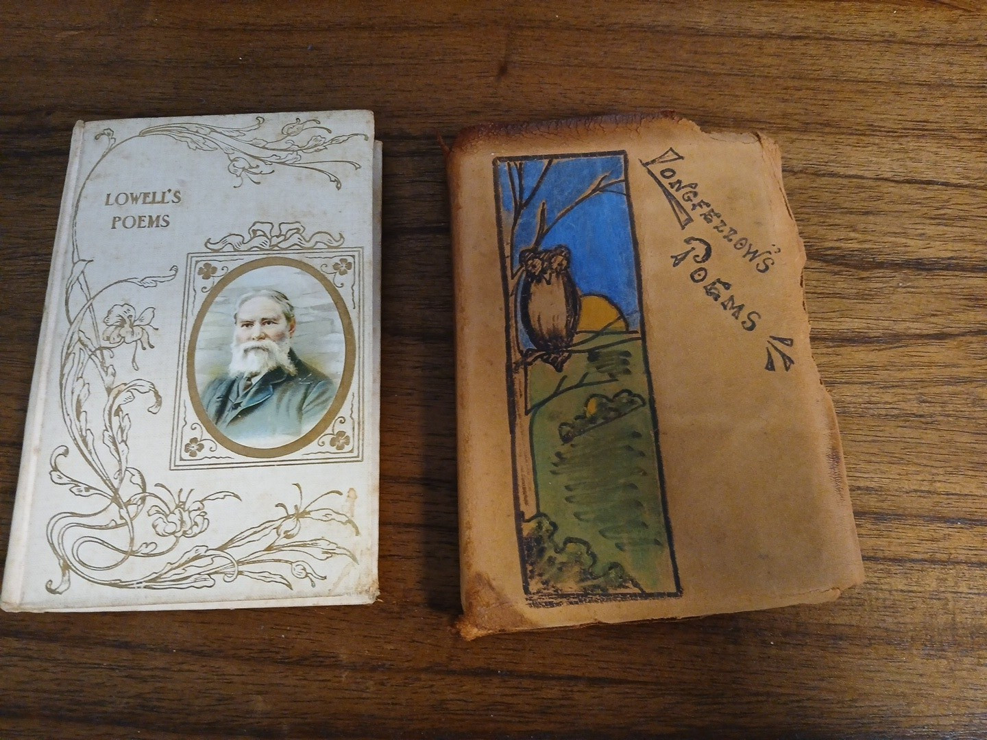 RARE Antique (2) Books Of Poems, Longfellow No Date, J. R. Lovell, See Photos