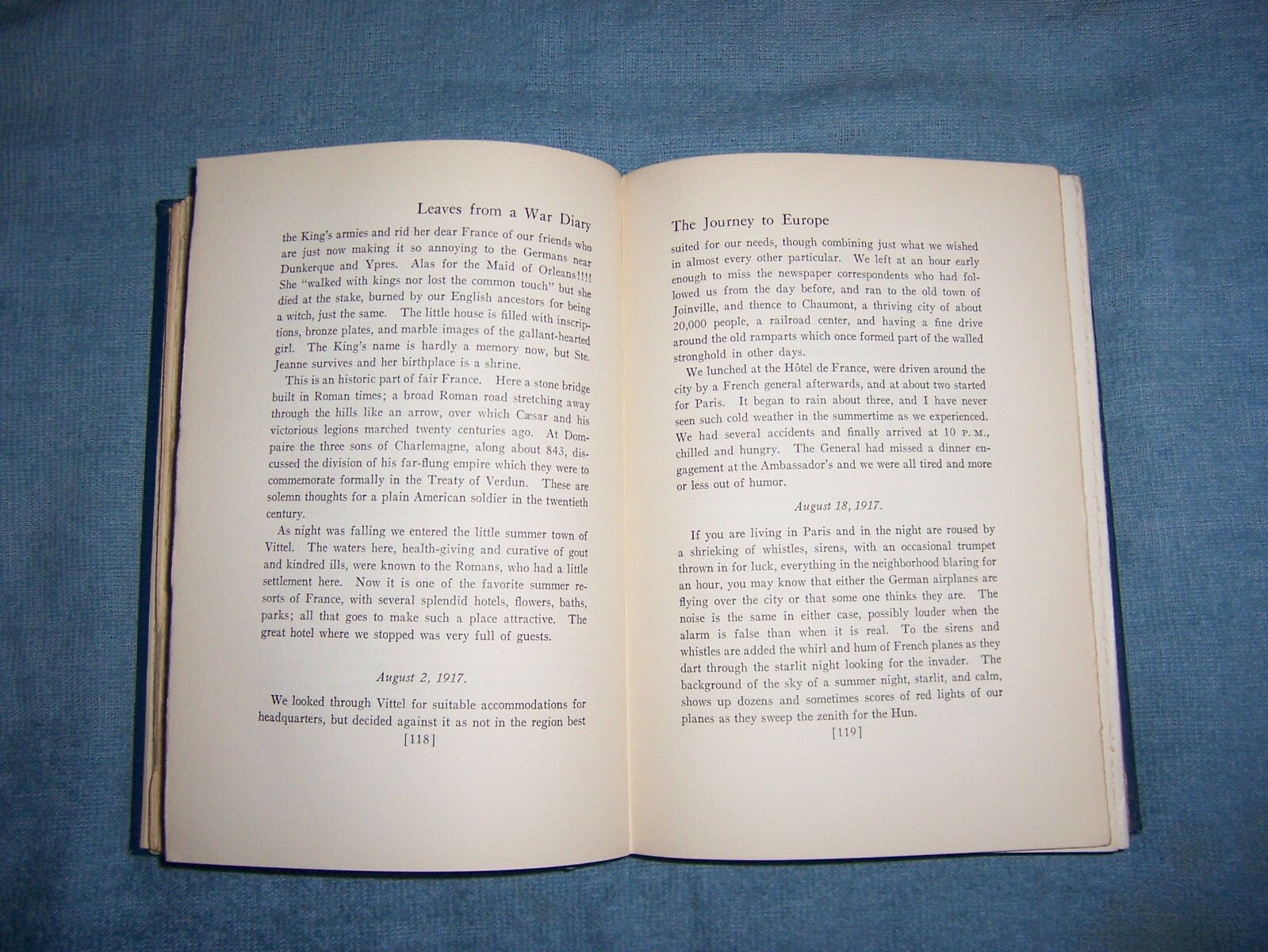 LEAVES FROM A WAR DIARY by Major General James G. Harbord/1st ed/HC/WWI 1914-18