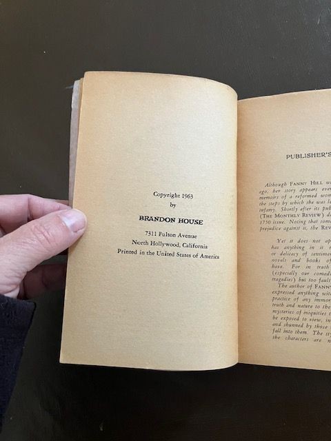 Fanny Hill: Memoirs of a Woman of Pleasure By John Cleland (1963) Illustrated…
