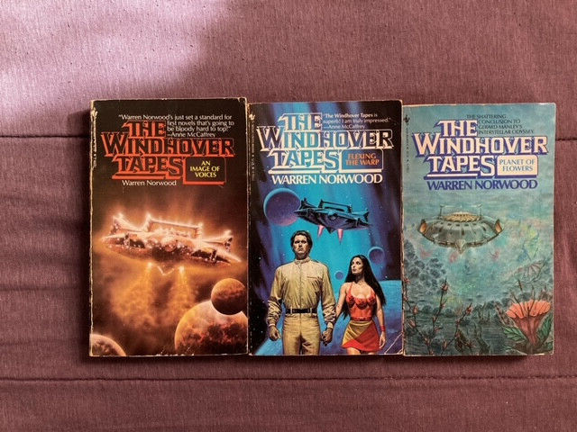 WARREN NORWOOD WINDHOVER TAPES SERIES LOT 0F 3 80s SCI FI NOVELS VG CONDITION