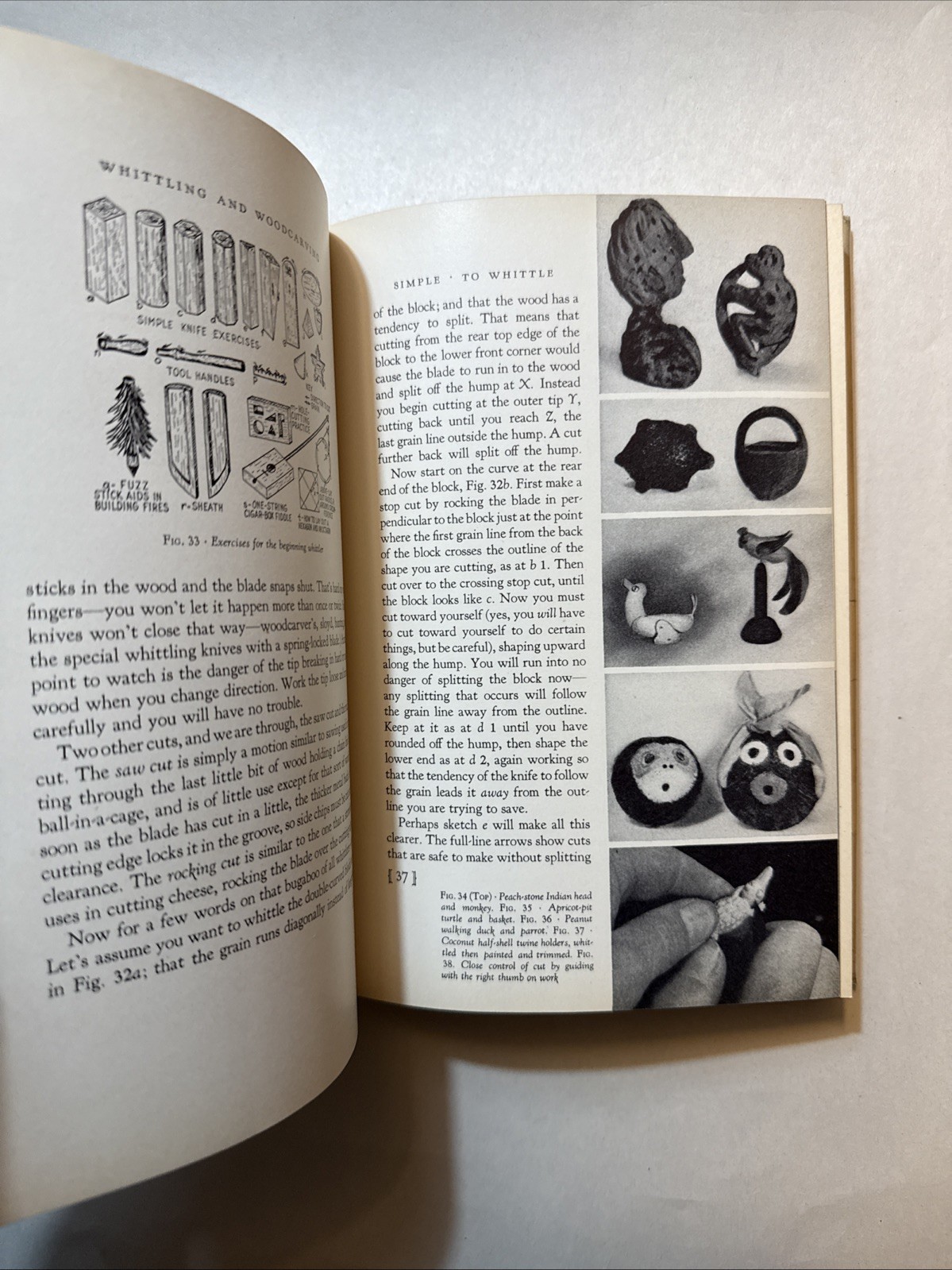 Hardcover – Whittling and Woodcarving by E. J . Tangerman, 1936