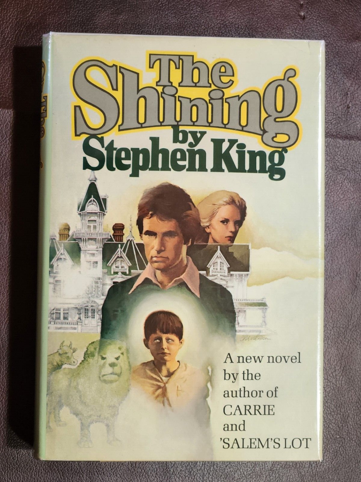 THE SHINING by Stephen King 1977 hcdj PRE-RELEASE ~ RARE no price, not book club