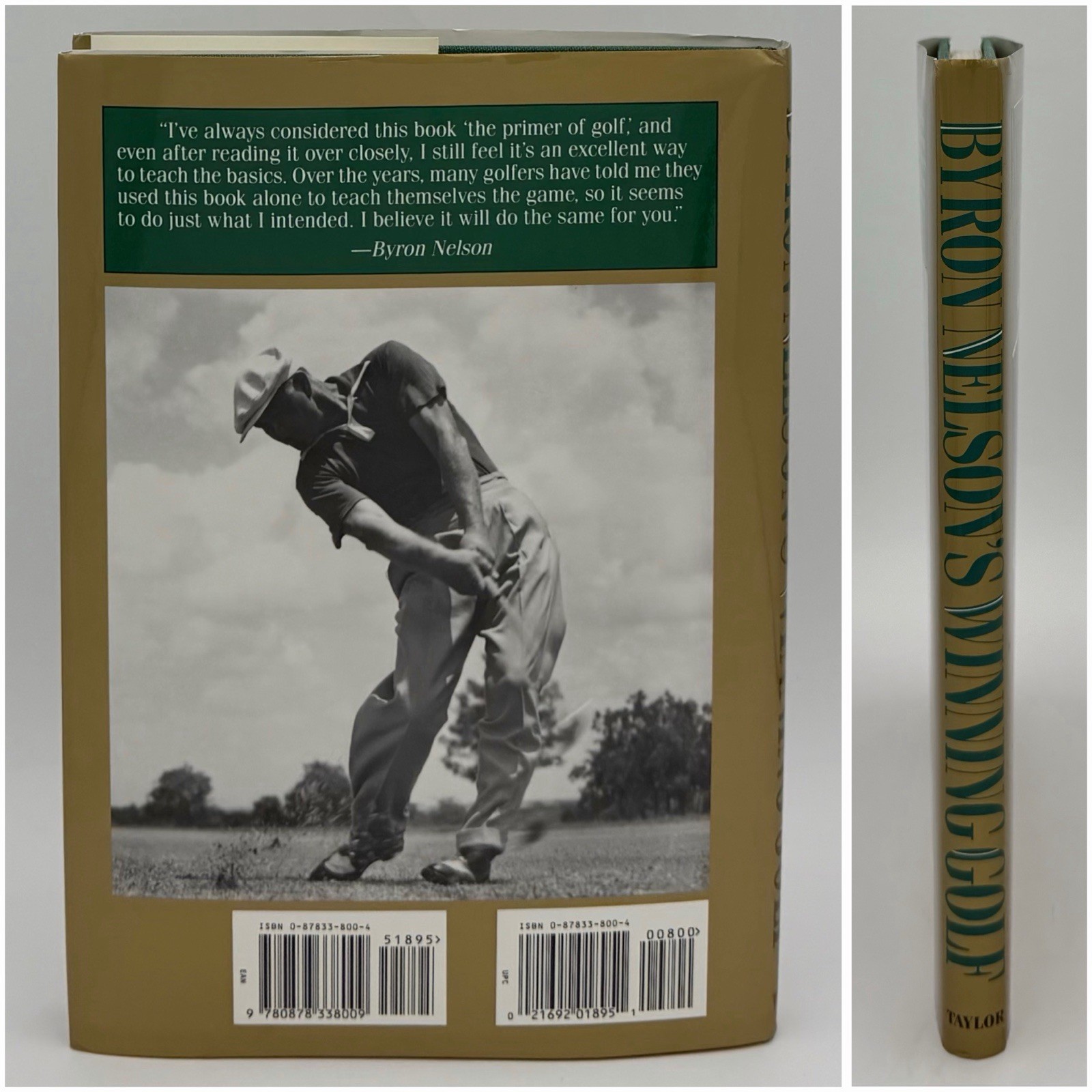 *Signed* Byron Nelson’s Winning Golf – Byron Nelson (Taylor Publishing, 1973)
