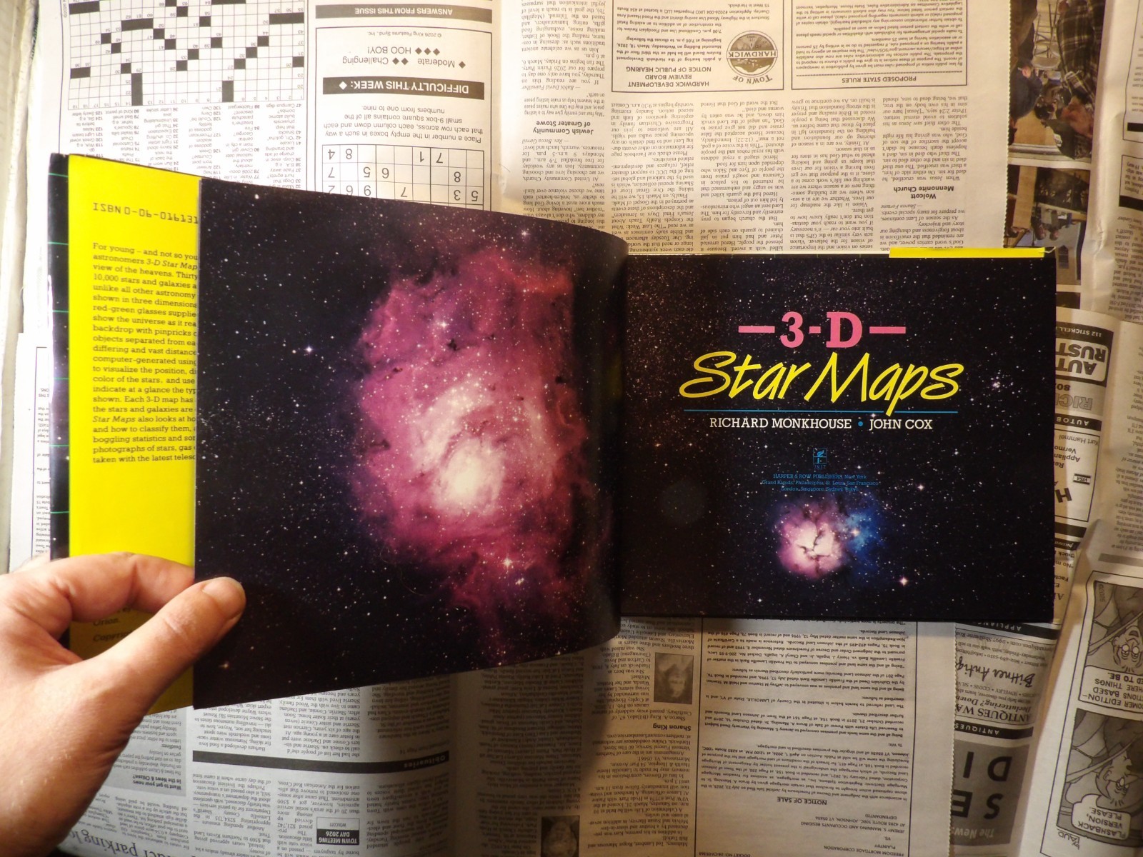 3-D Star Maps – Monkhouse – Cox – First Edition 1989 – NO GLASSES
