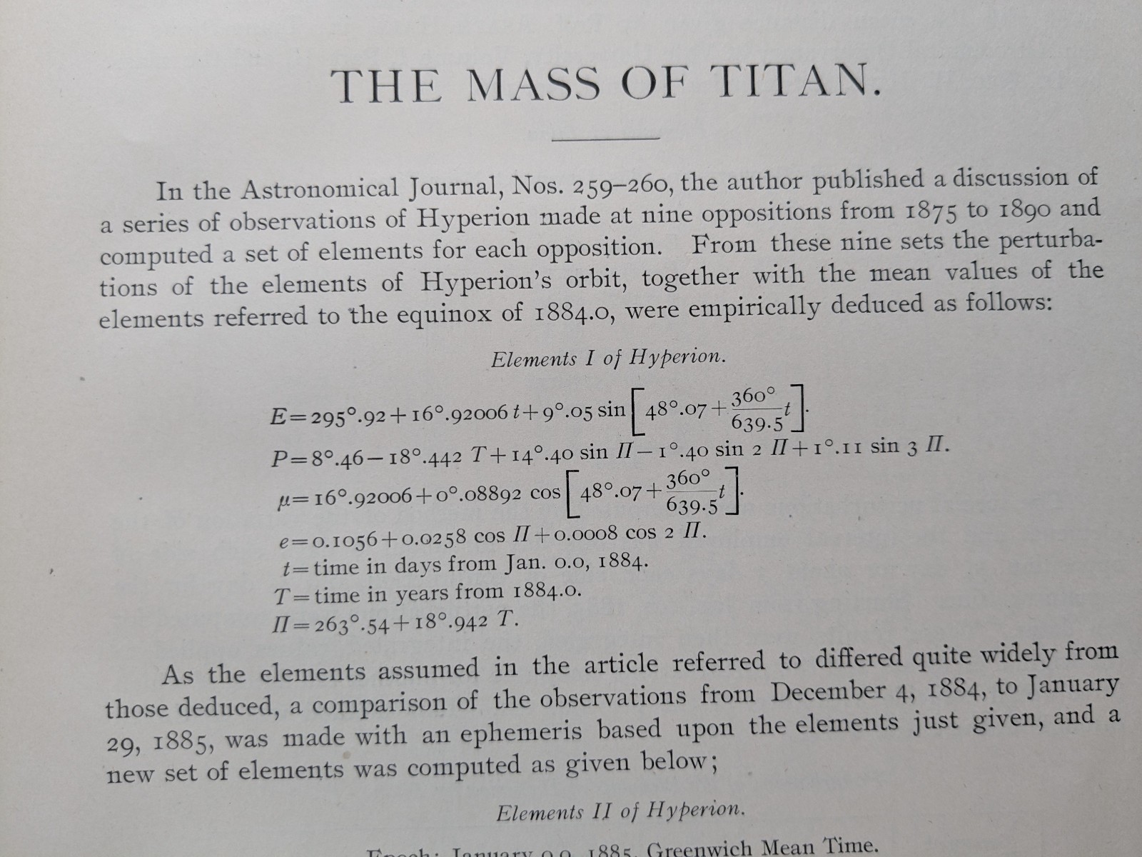 Misc Astronomical Papers U.S. Naval Observatory 1911 Vol. VI Appendix I Original