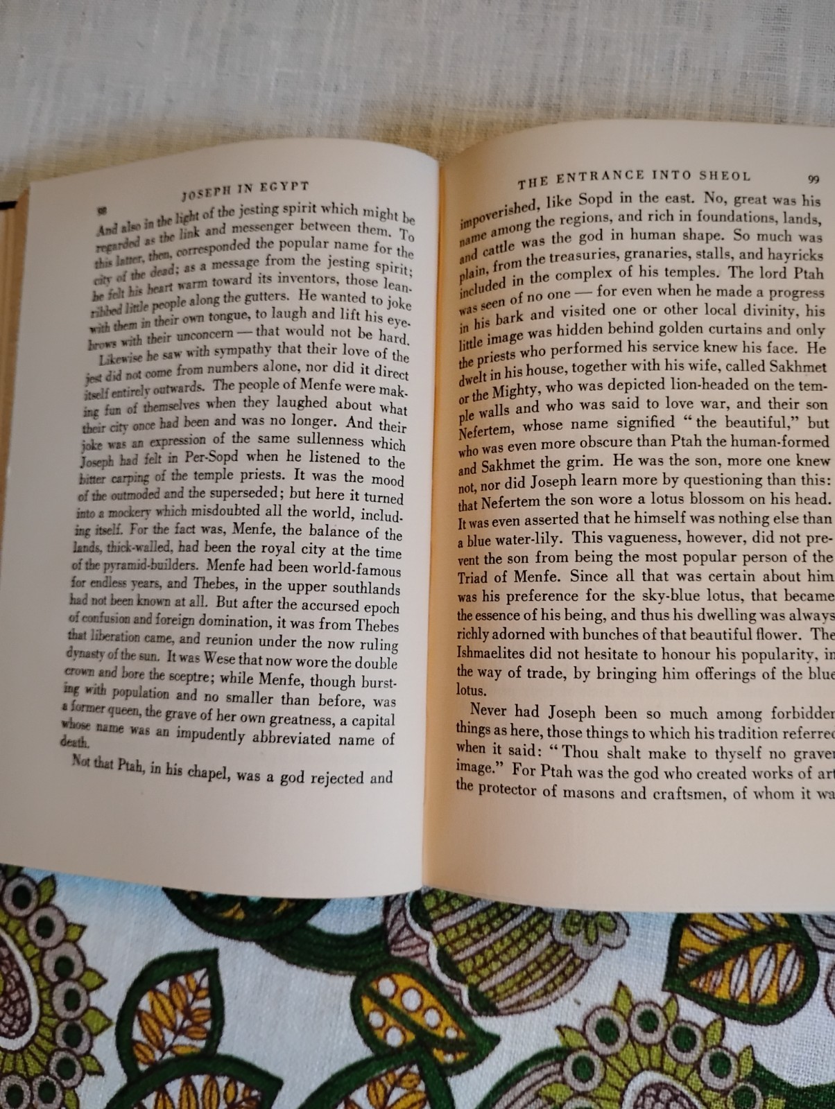 Joseph in Egypt, Thomas Mann, HC 2 Volume Set, Feb 28,1938 6th Printing, Knopf
