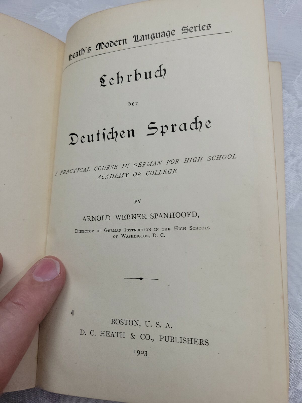 Lehrbuch Der Deutschen Sprache Arnold Werner Spanhoofd 1903 Hardcover