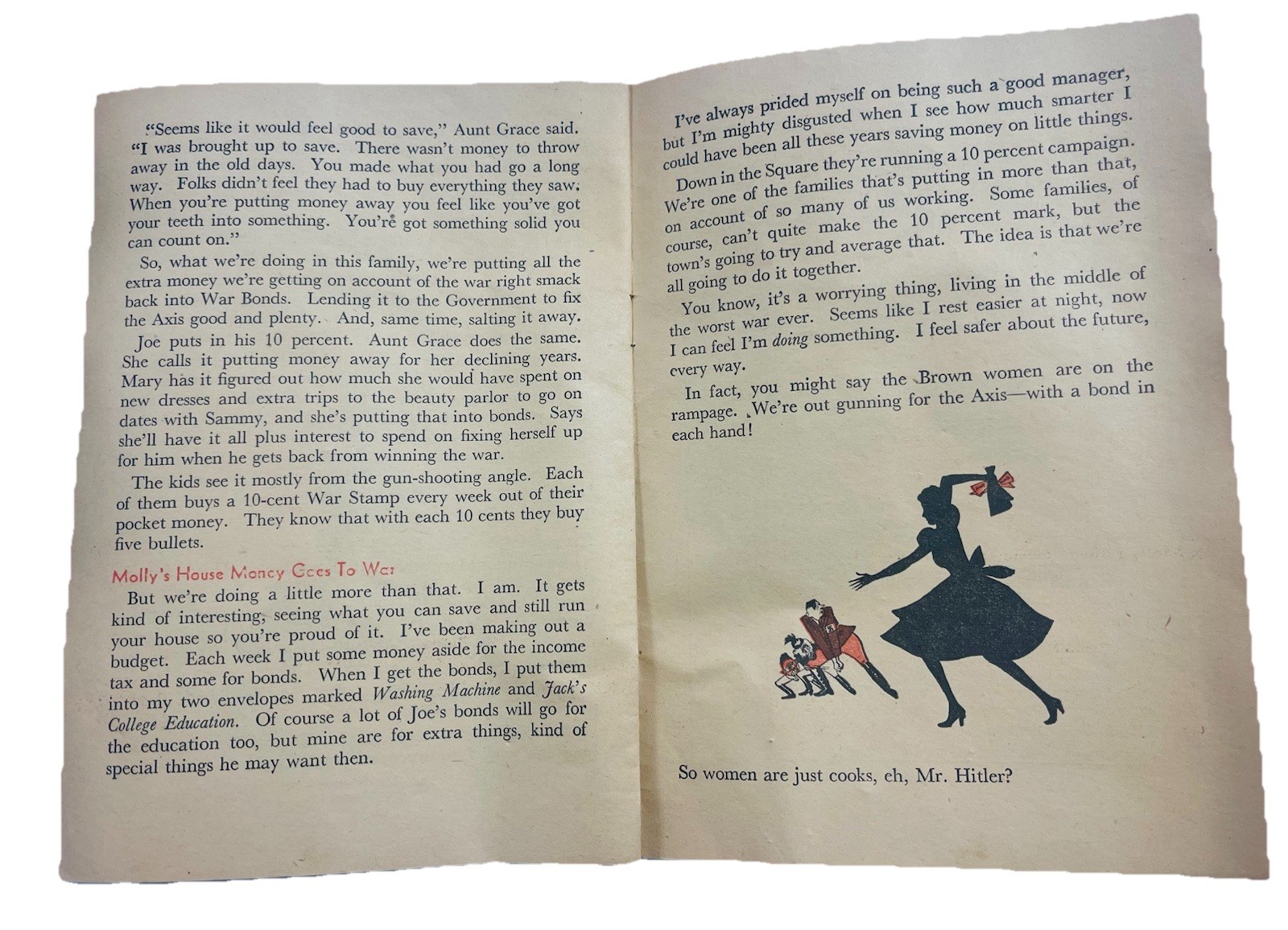 GPO Dept Of Treasury Mrs Brown Goes to War 1943 Appeal To Americans 1st Edition