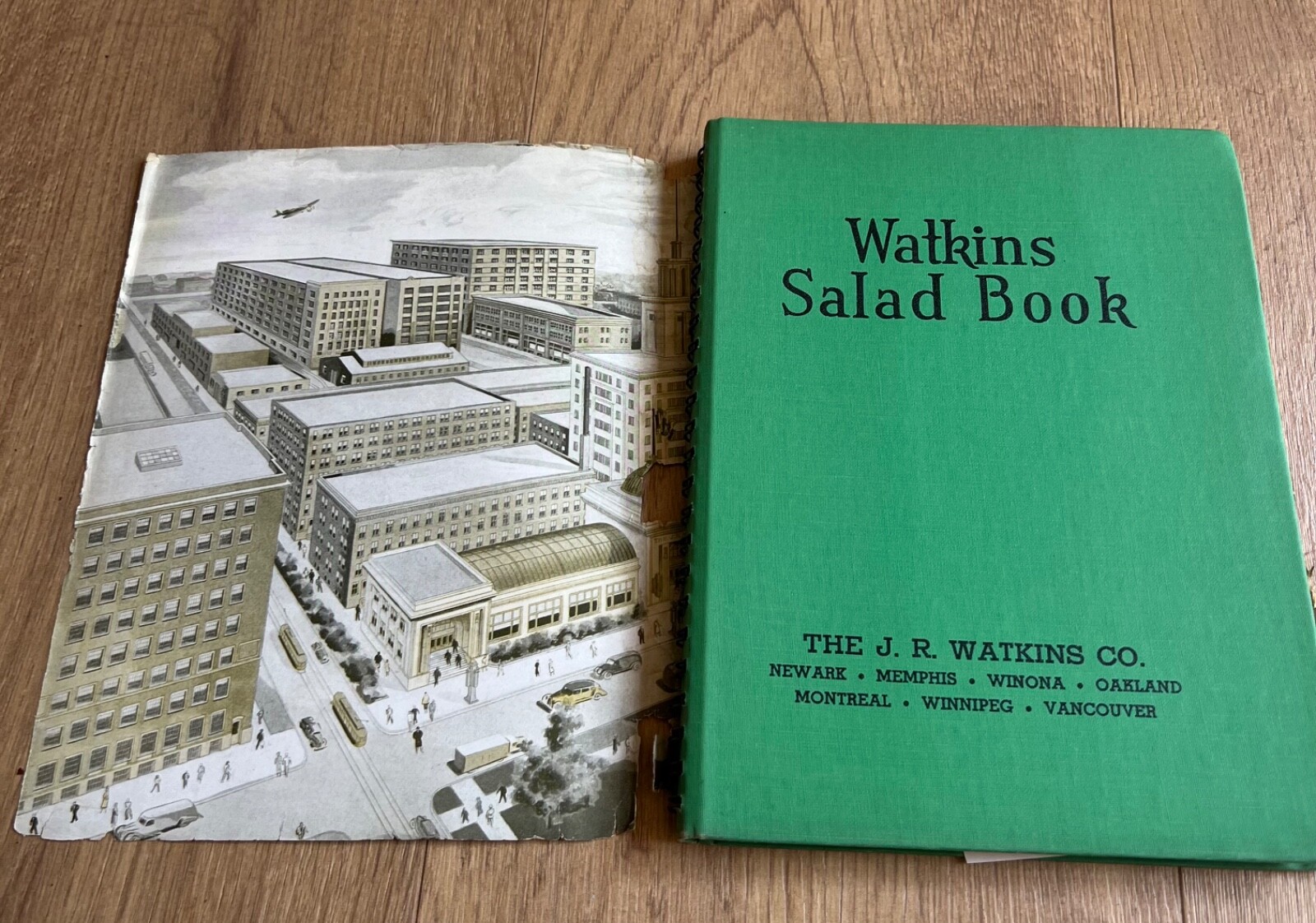 Vintage 1946 Watkins Salad Book by Elaine Allen~ The J.R. Watkins Co Spiral HC