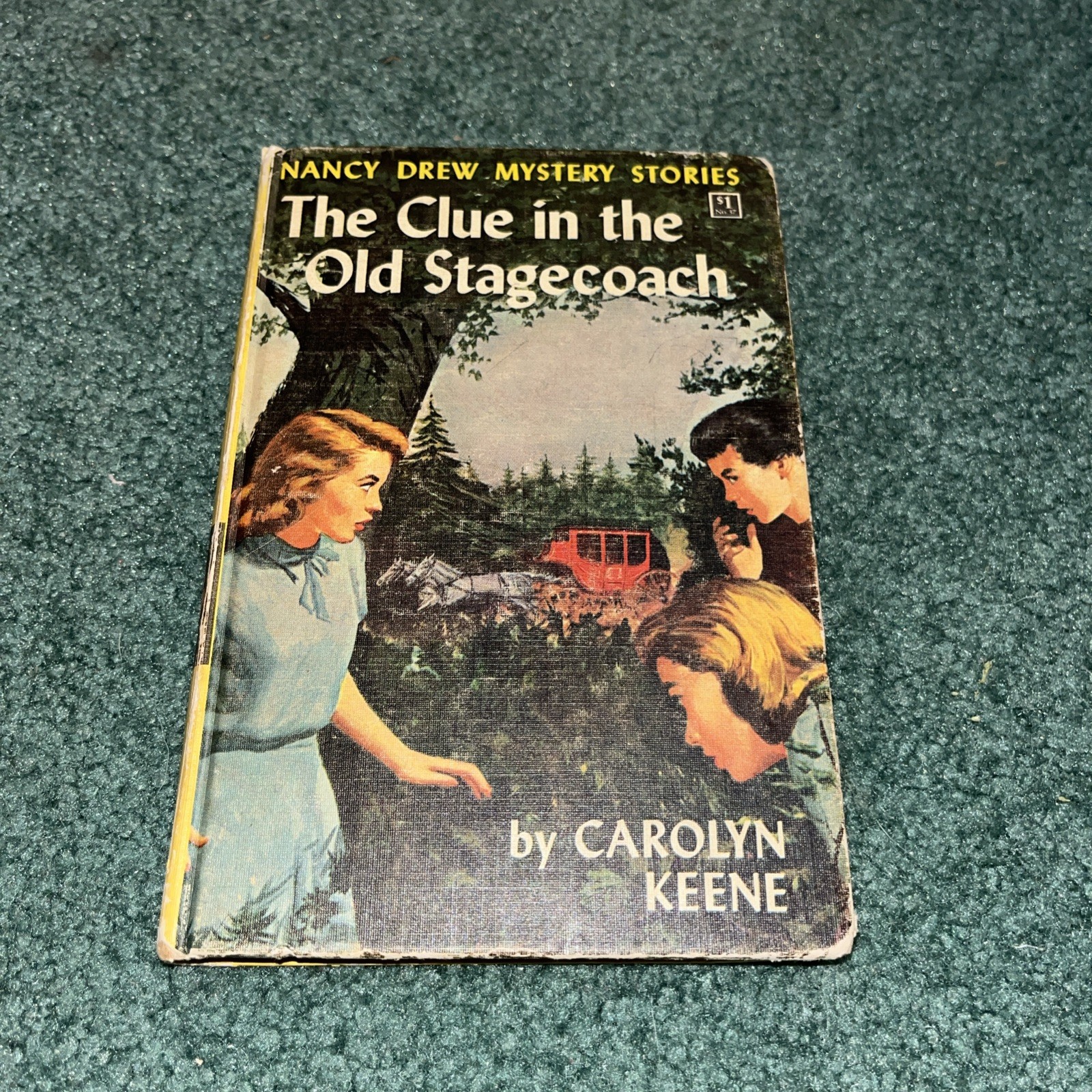 NANCY DREW CAROLYN KEENE #37 CLUE IN THE OLD STAGECOACH GROSSET & DUNLAP 1960